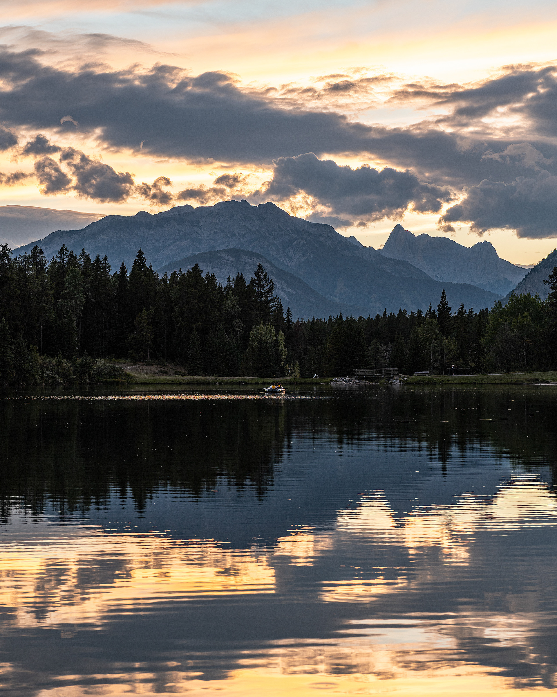 Landscape at Johnson Lake (sunset), Banff National Park, Alberta