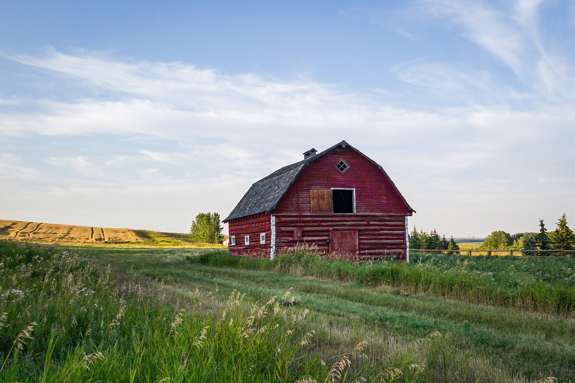 Red barn, Foothills, AB