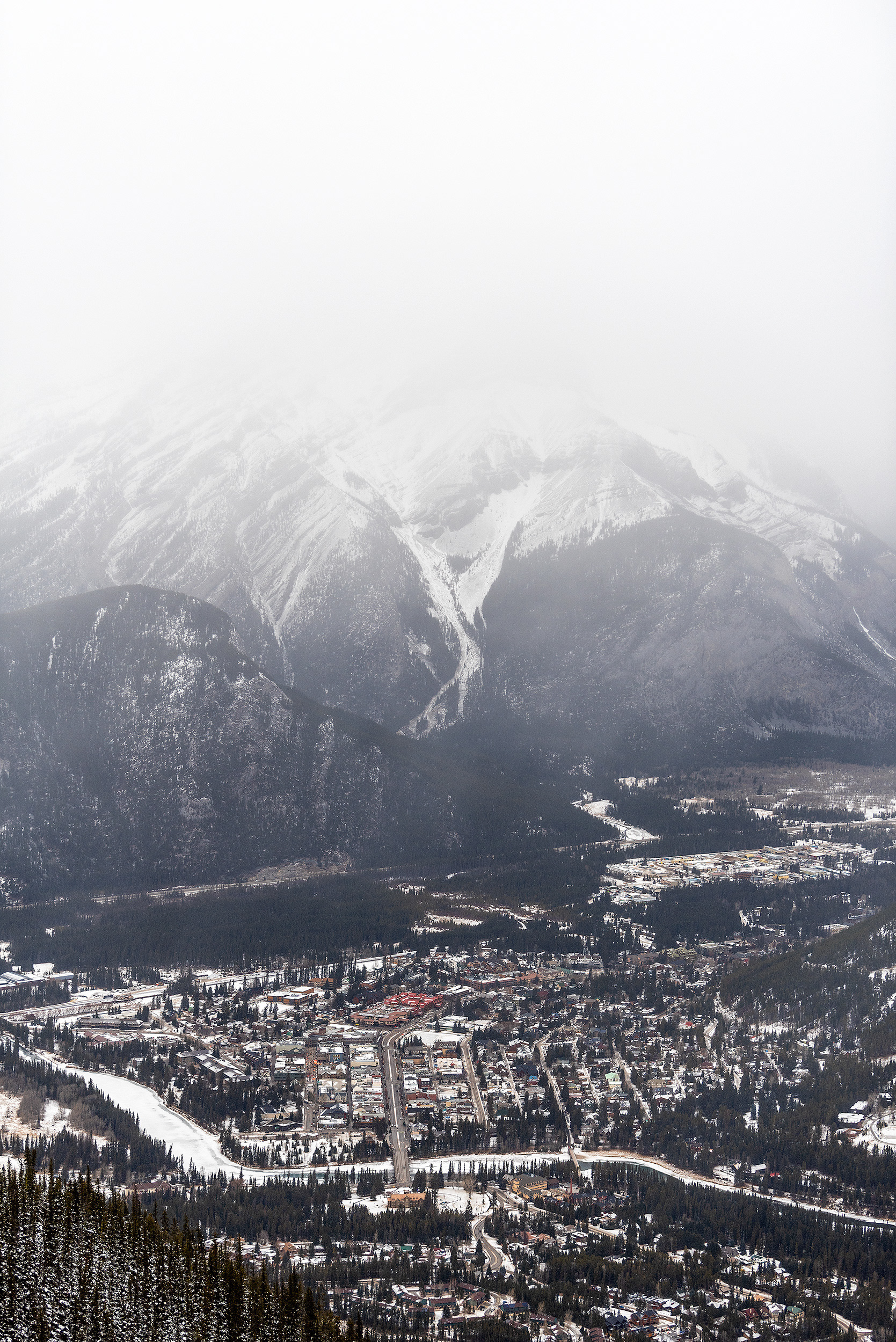A view from the Sulphur Mountain hiking trail in Banff National Park