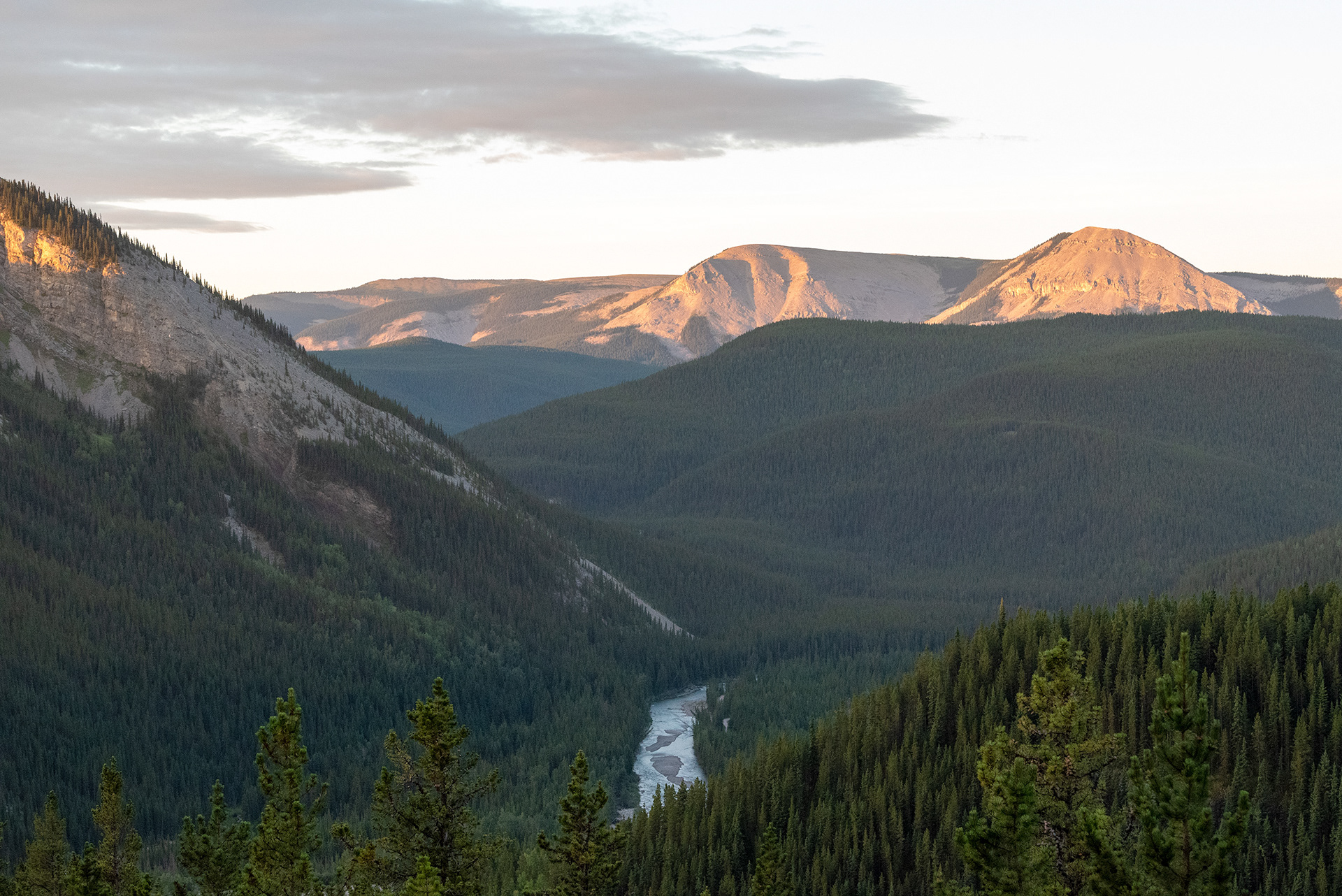 A view with the Elbow River in it (not very far up Prairie Mountain yet)
