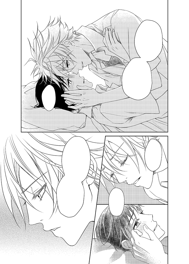 Black and white manga comic work