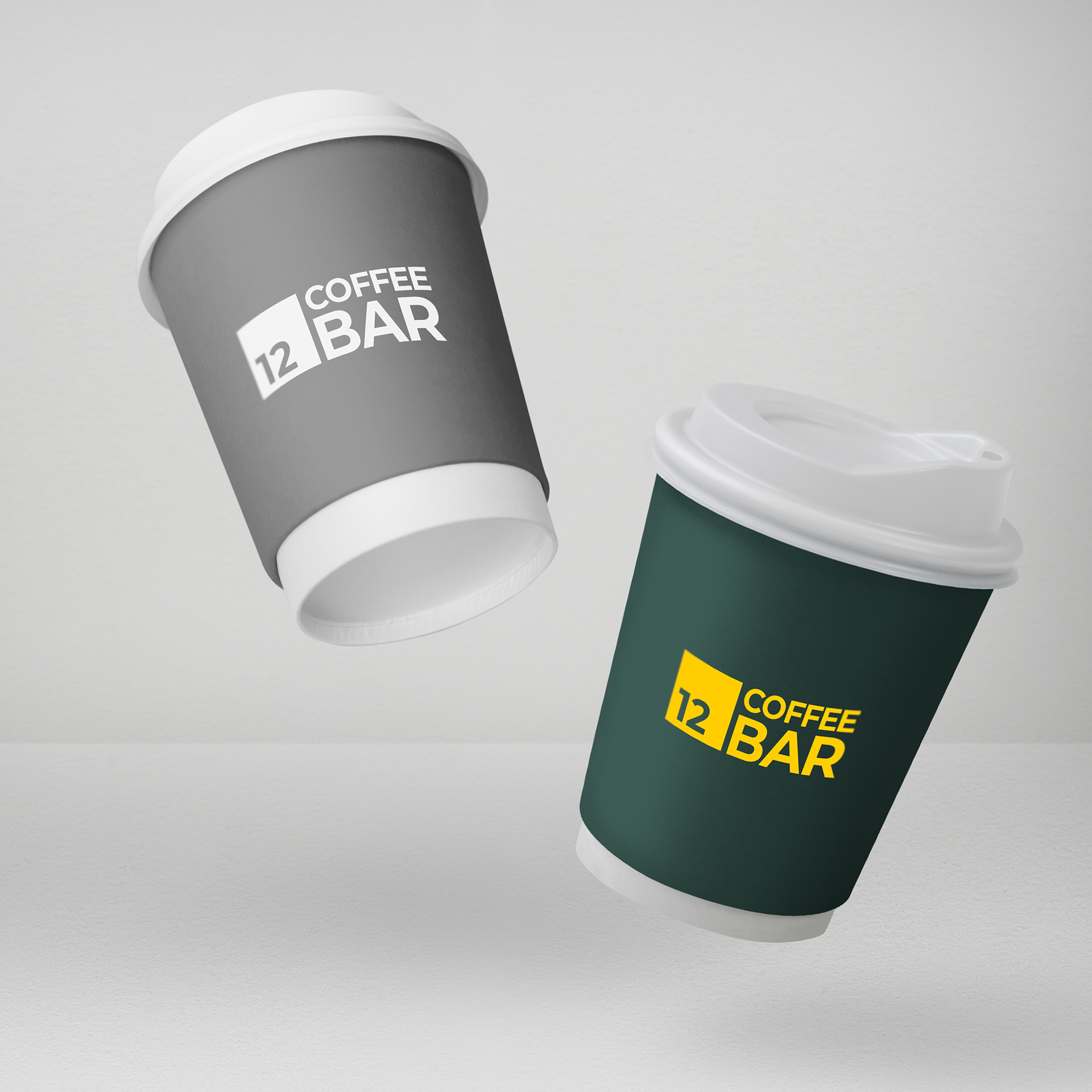 More variations of the coffee cup with alternate colors