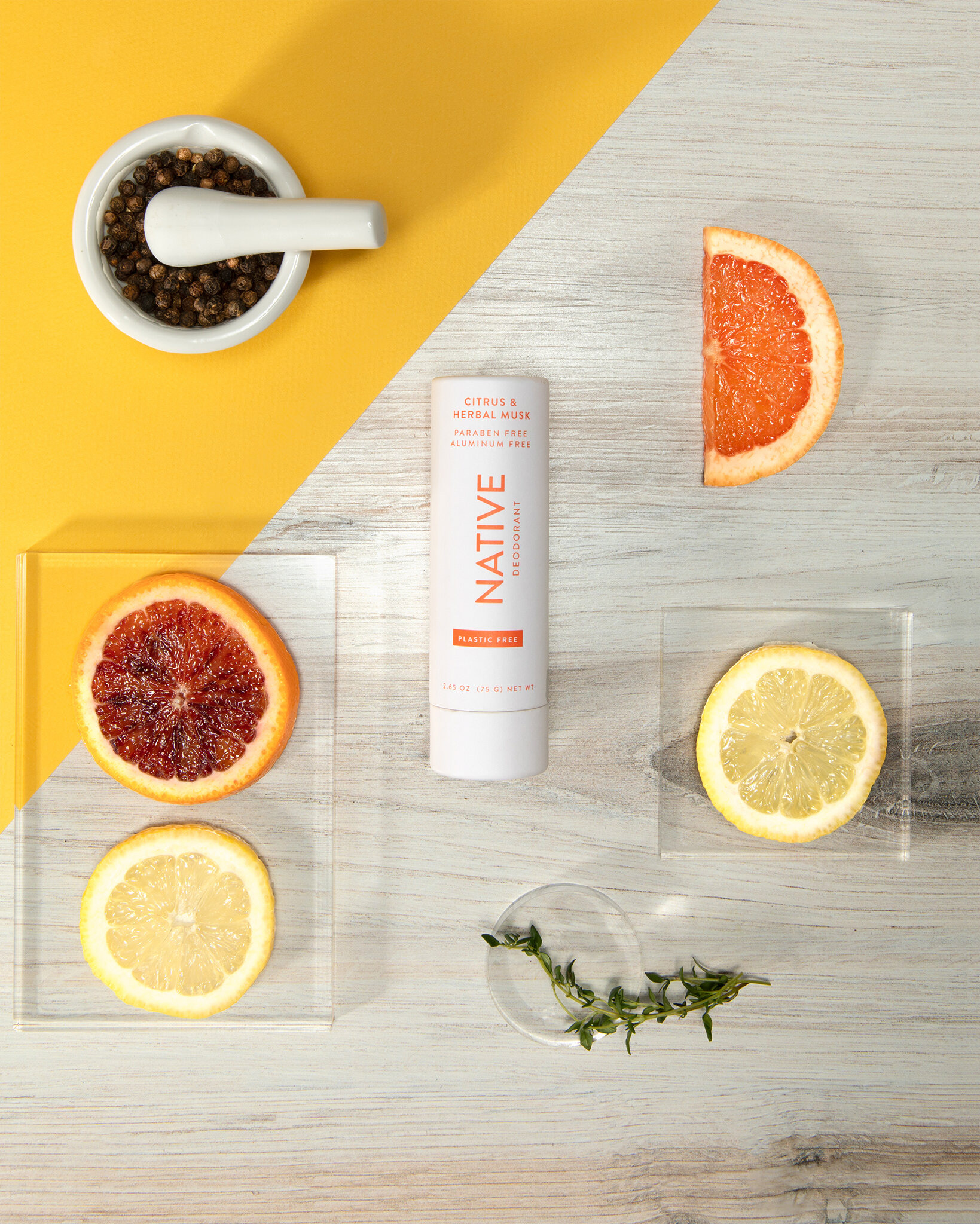 product photography - Native Plastic Free deodorant