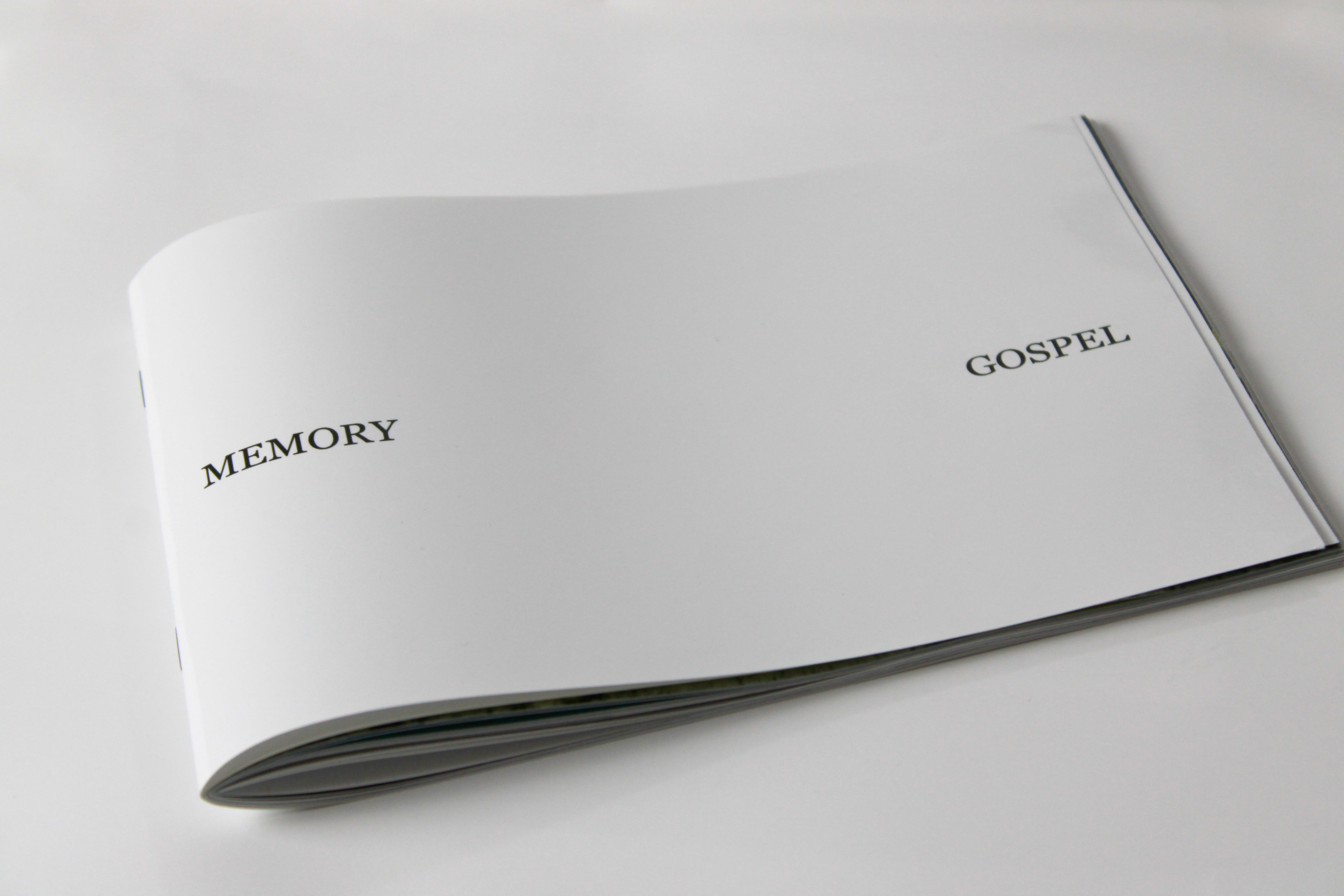 Memory Gospel, 2024, progetto fotografico, stampa e mixed media, formato A5.