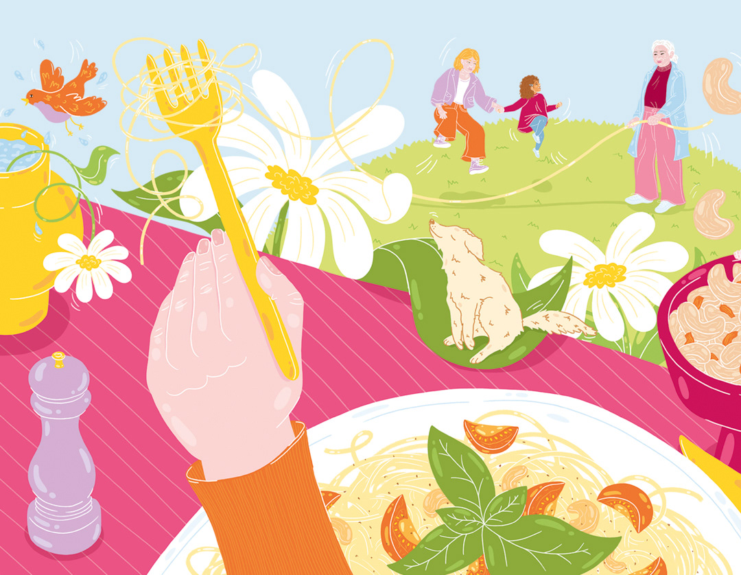 dm spring window campaign illustration