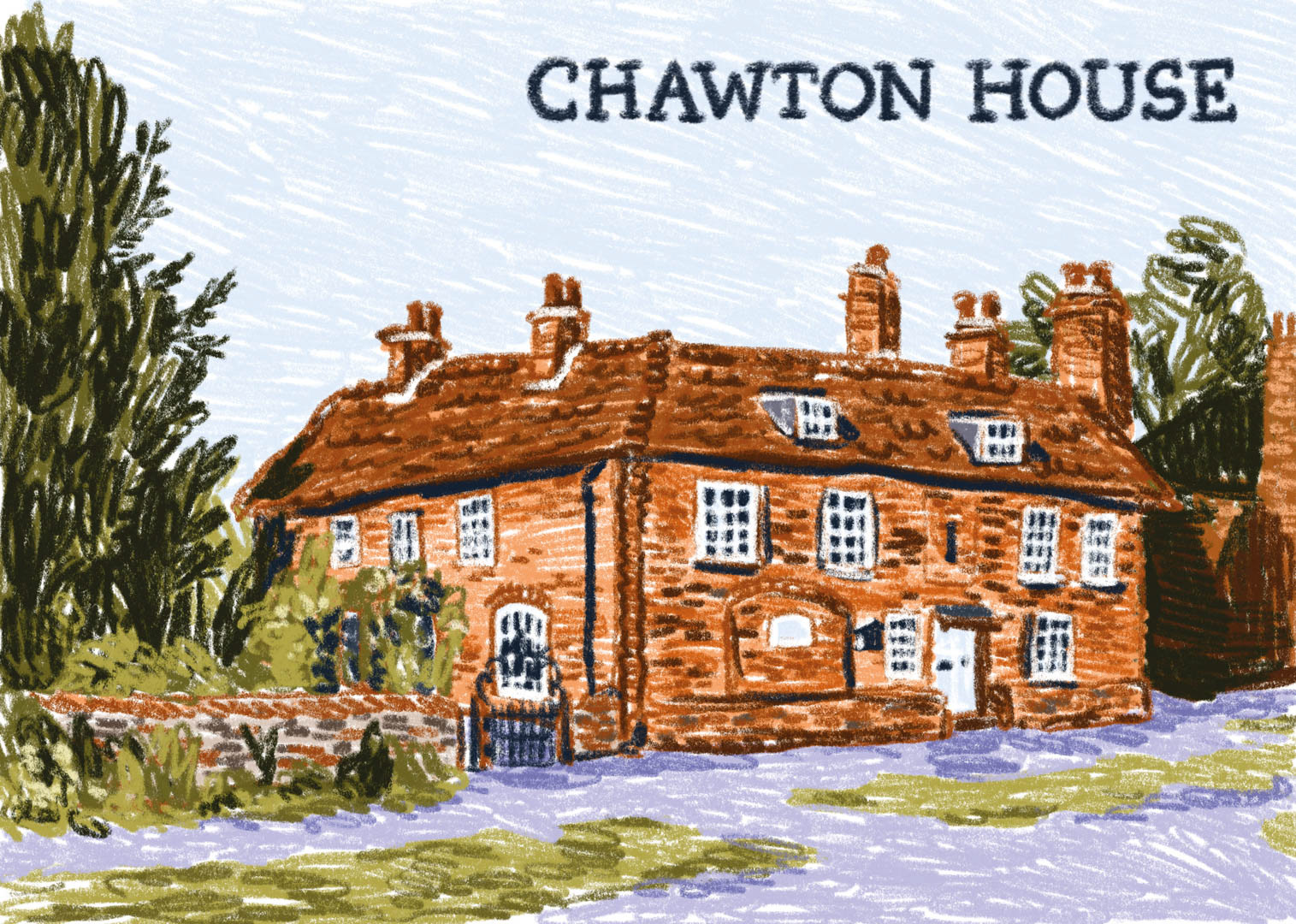 illustration of Chawton House in Hampshire