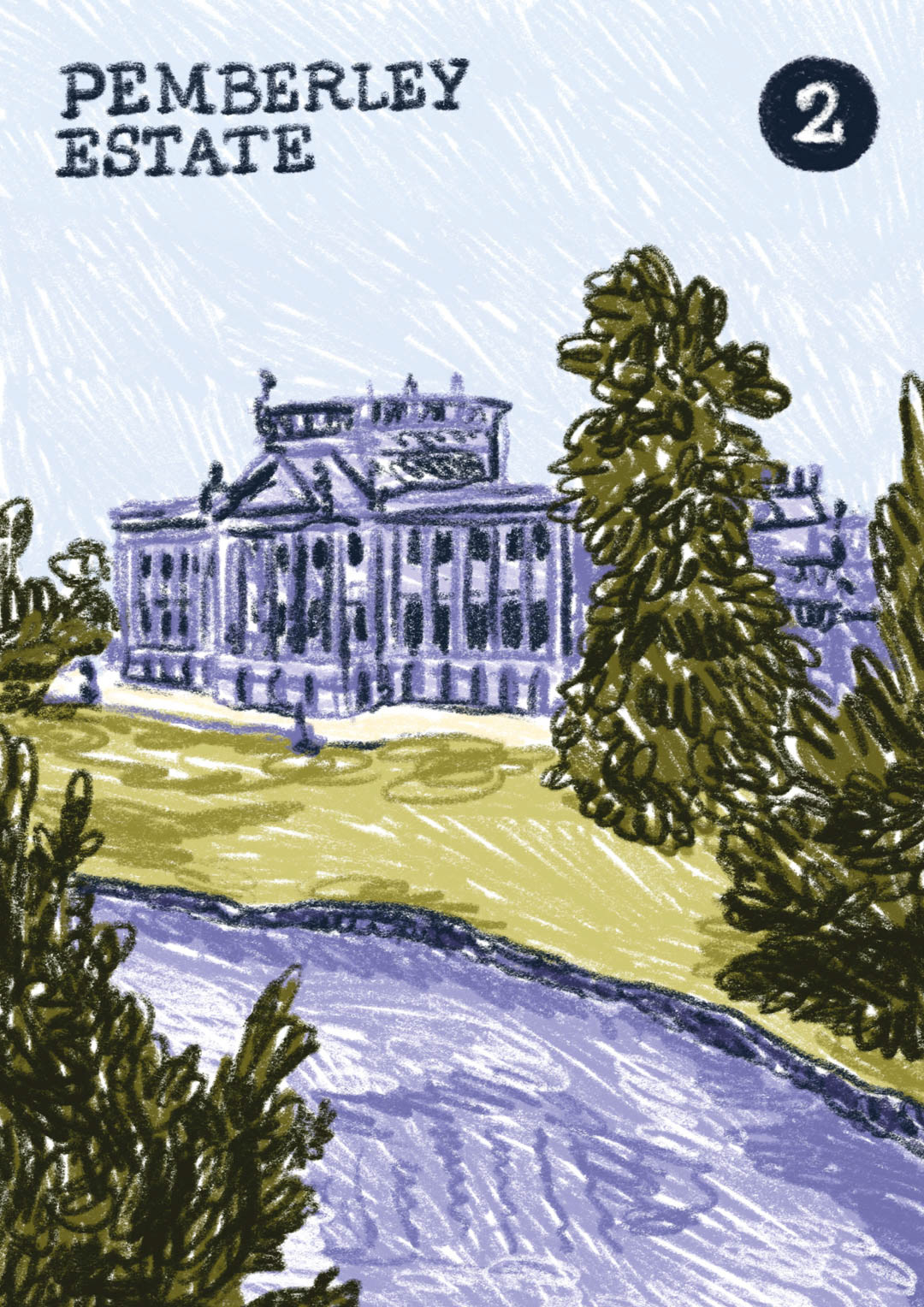 illustration of Pemberley Estate