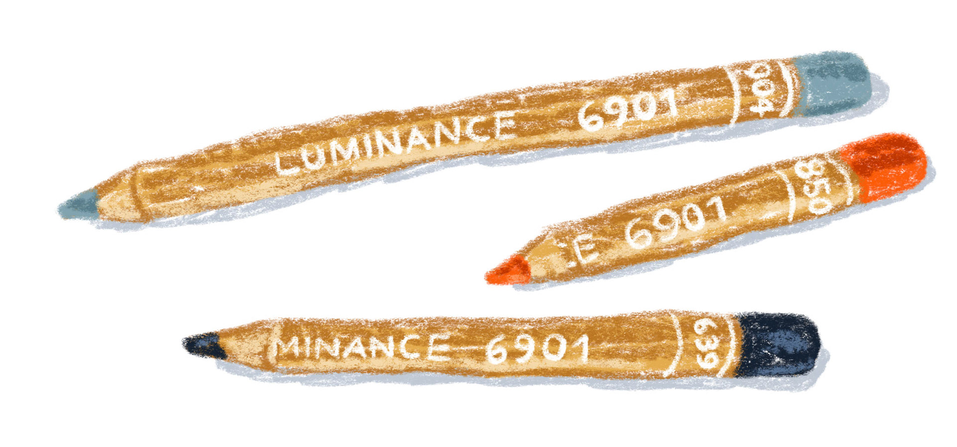 digital illustration of Caran d’Ache Luminance coloured pencils. by Bianca Gschlecht