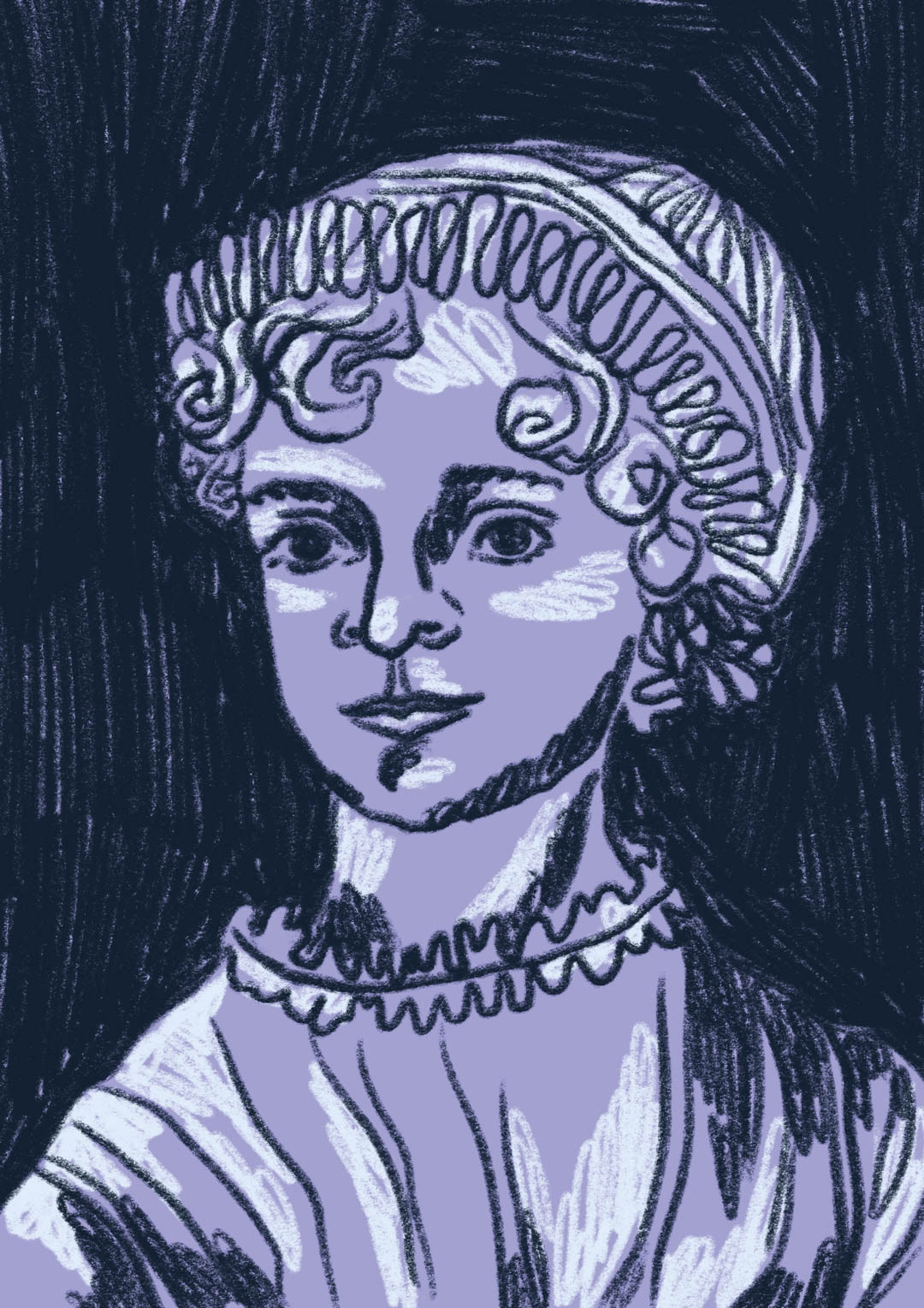 portrait illustration Jane Austen