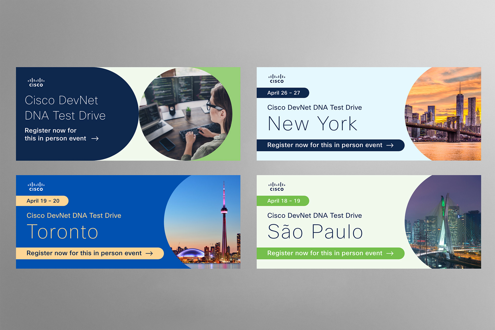 Cisco DevNet Test Drive DNA event email banners