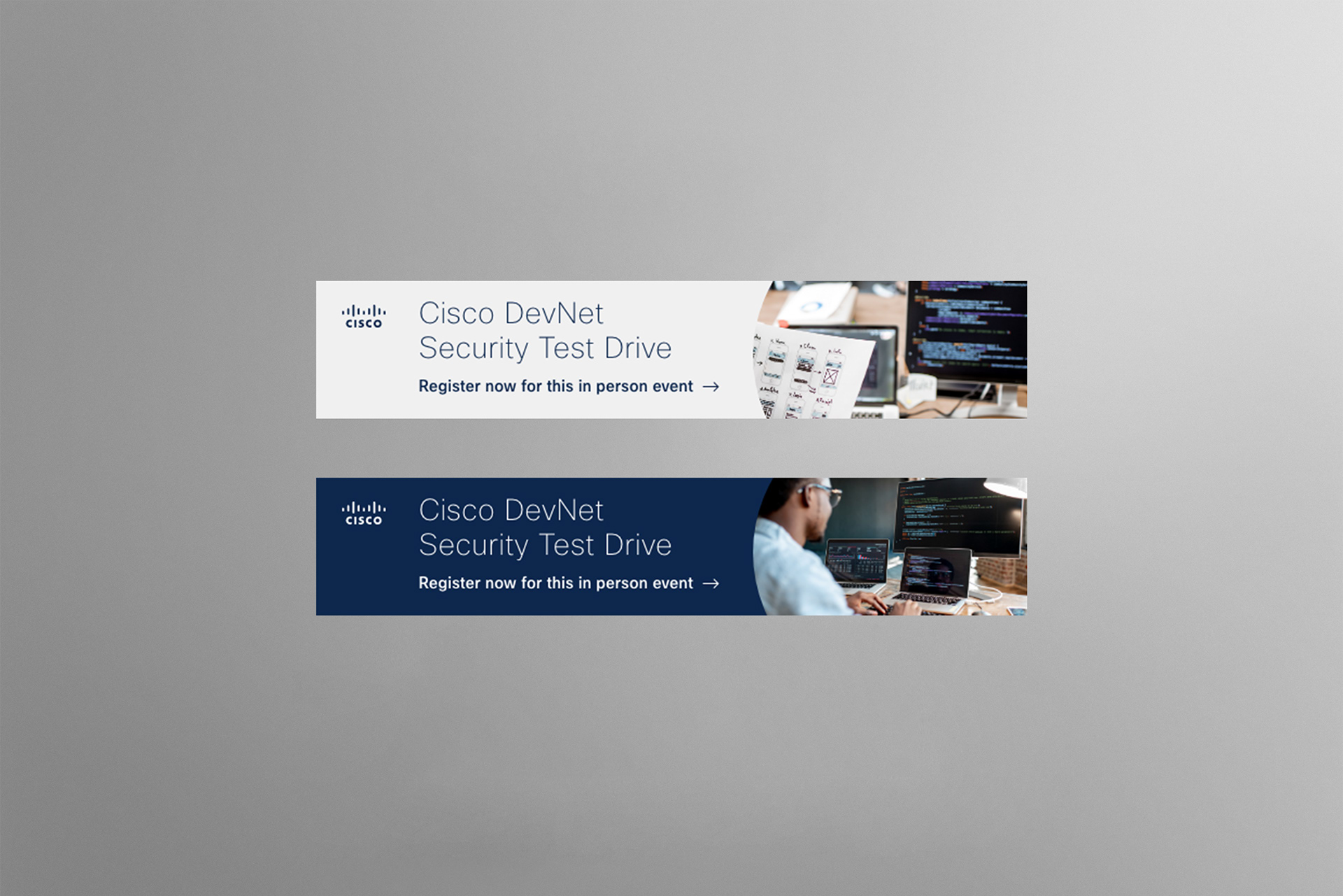 Cisco DevNet Test Drive Security event email signature banners