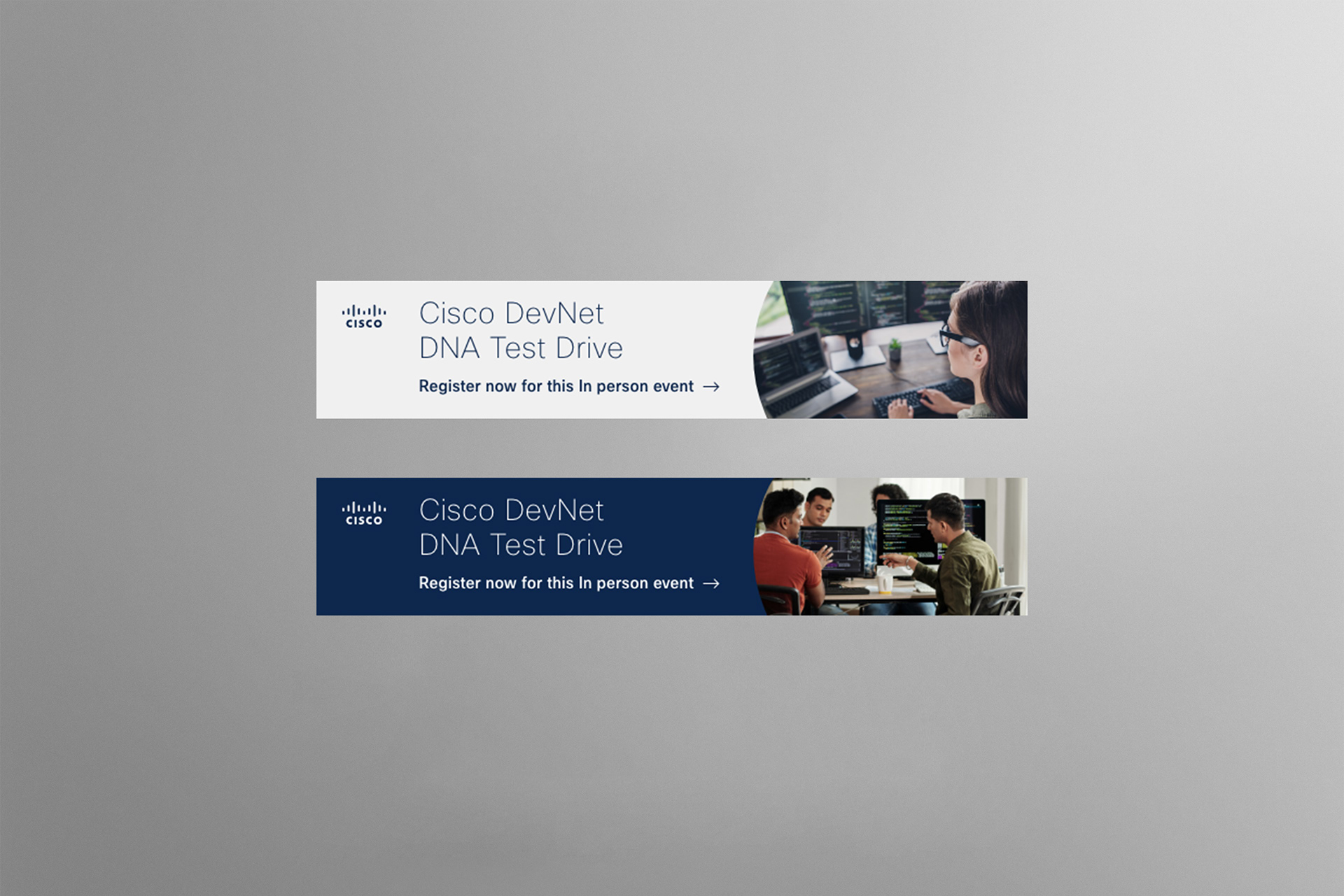 Cisco DevNet Test Drive DNA event email signature banners