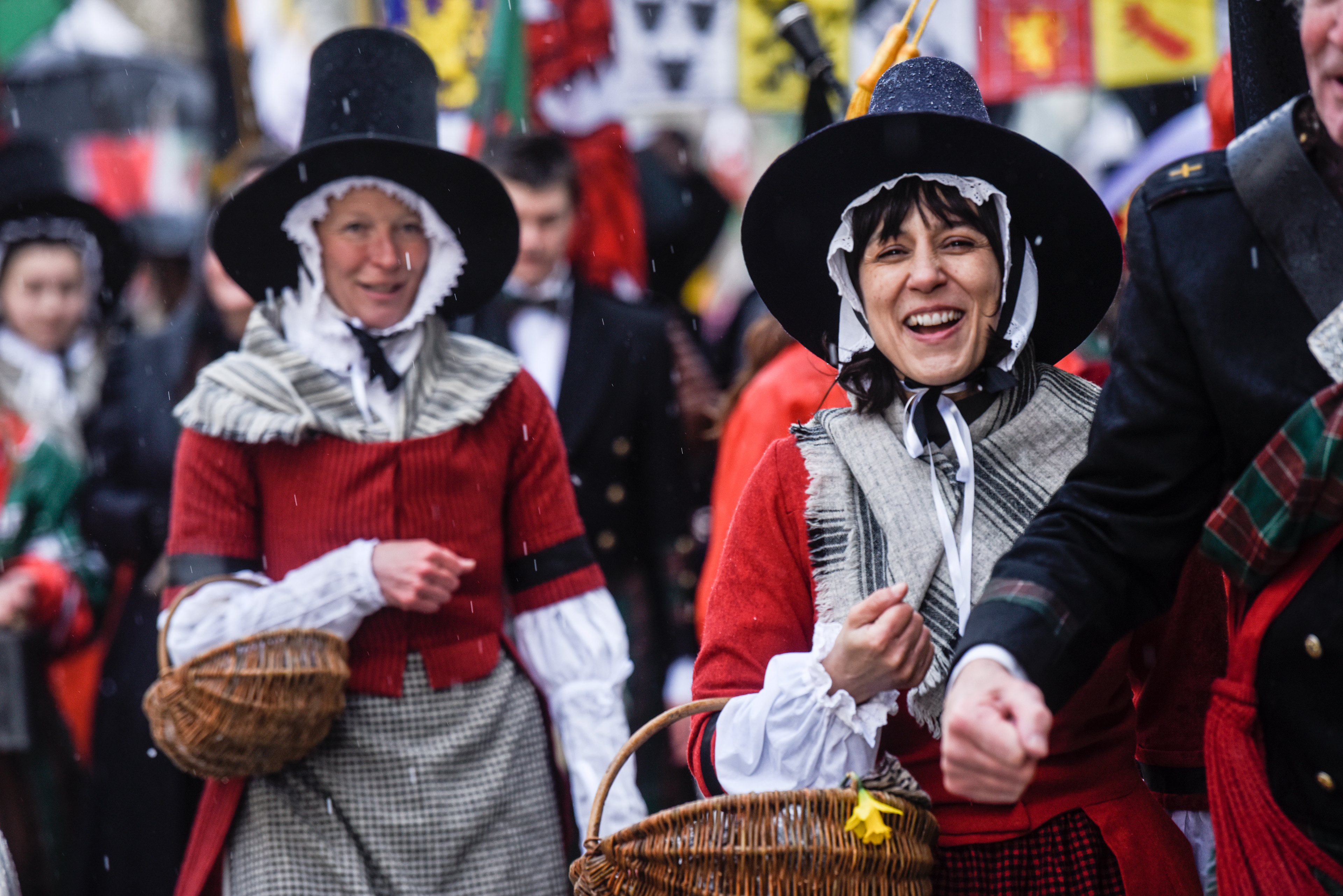 1st March 2020, Cardiff, UK. St David's day parade and celebrations in the centre of Cardiff, UK.
