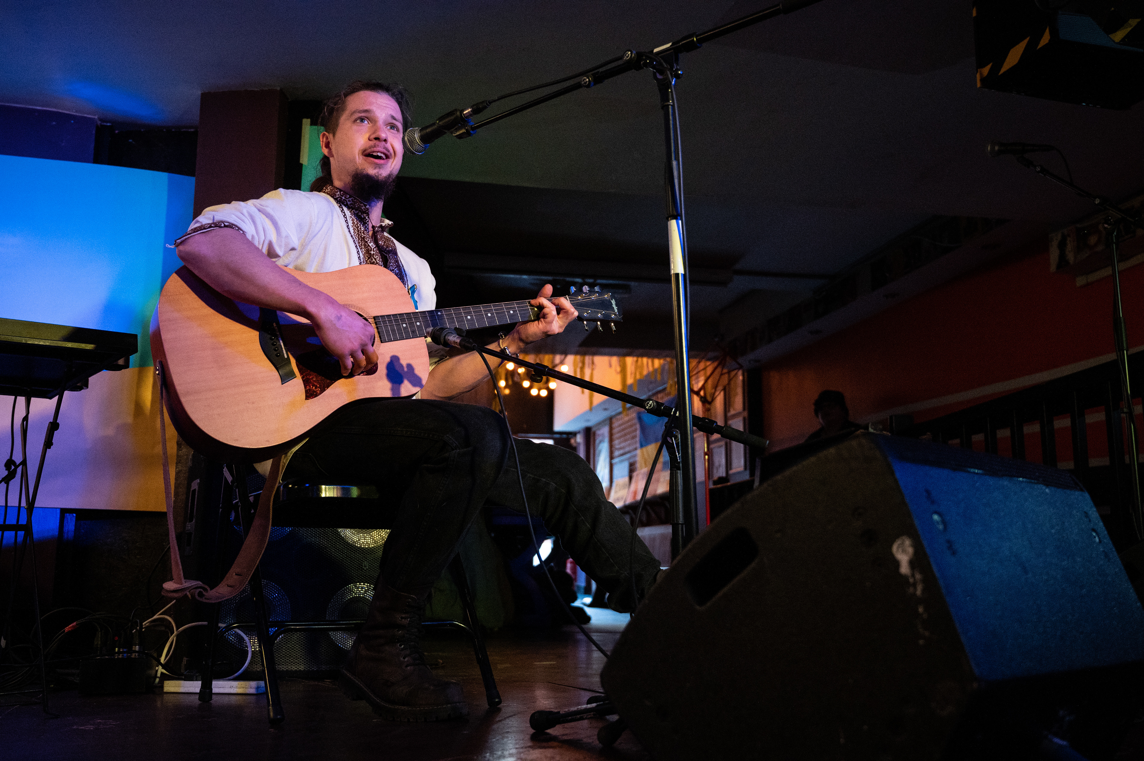 6th March 2022, Cardiff, UK. Hold the light for Ukraine event - Musicians from across South Wales came together at The Moon music venue in Cardiff to raise money to support those affected by the war in Ukraine.