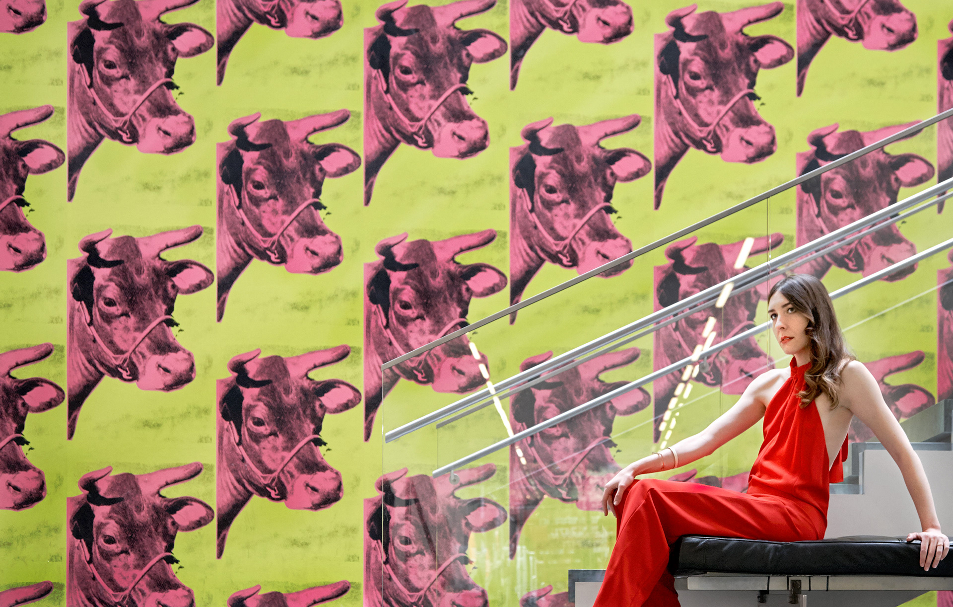 ARTIST ERIN ELISE HOLLAND BY RAFTER SCULPTURE GARDEN MOMA.