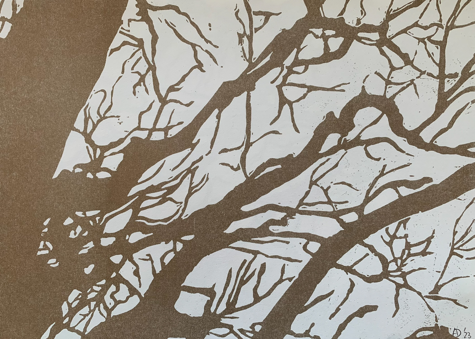 Risoprint from a linocut 