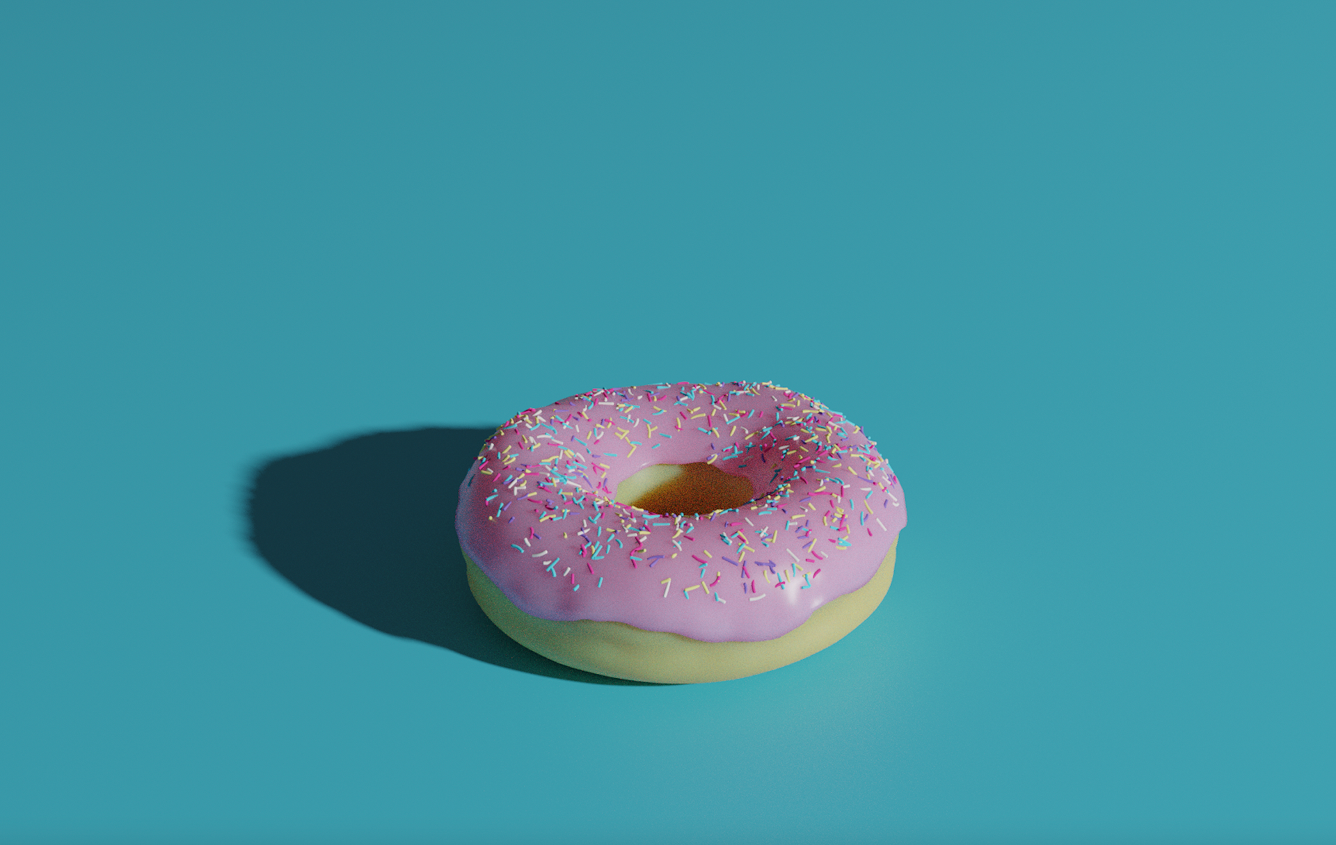 Process render: Sprinkles on the doughnut