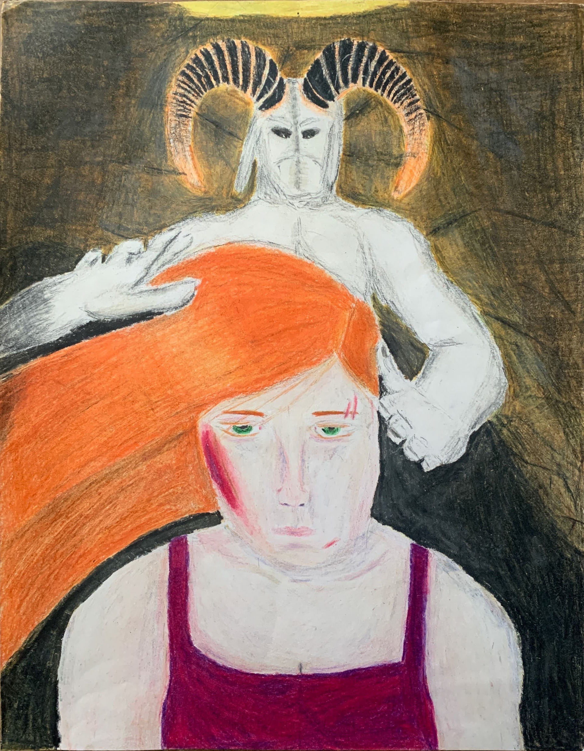 "Twisting Mind" (Colored Pencil)