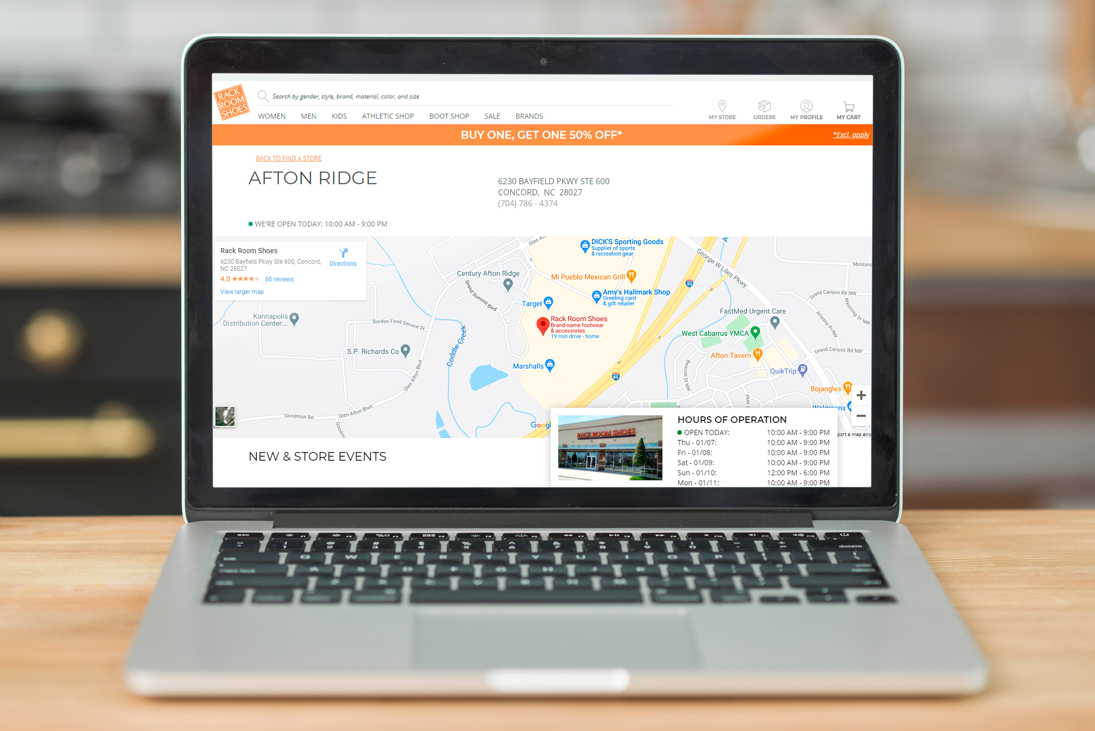 Store details page