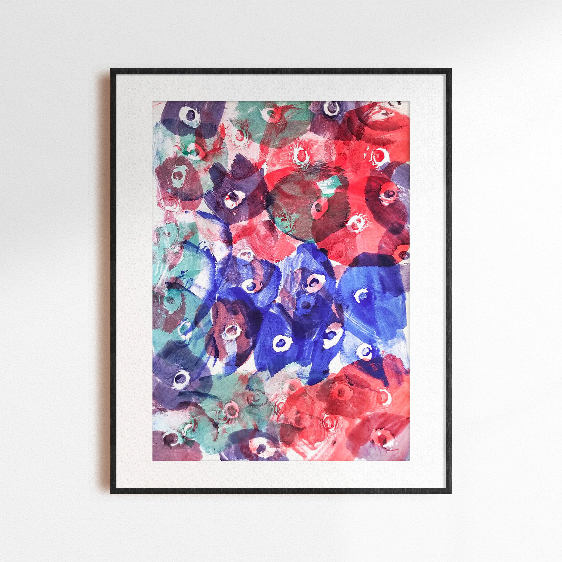 "Print in RedBluePistachioPurple" by Ishadyn