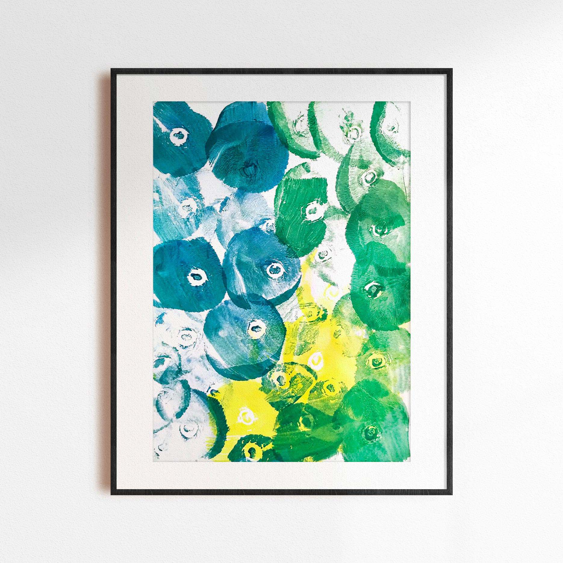 "Print in BlueGreenYellow" by Ishadyn