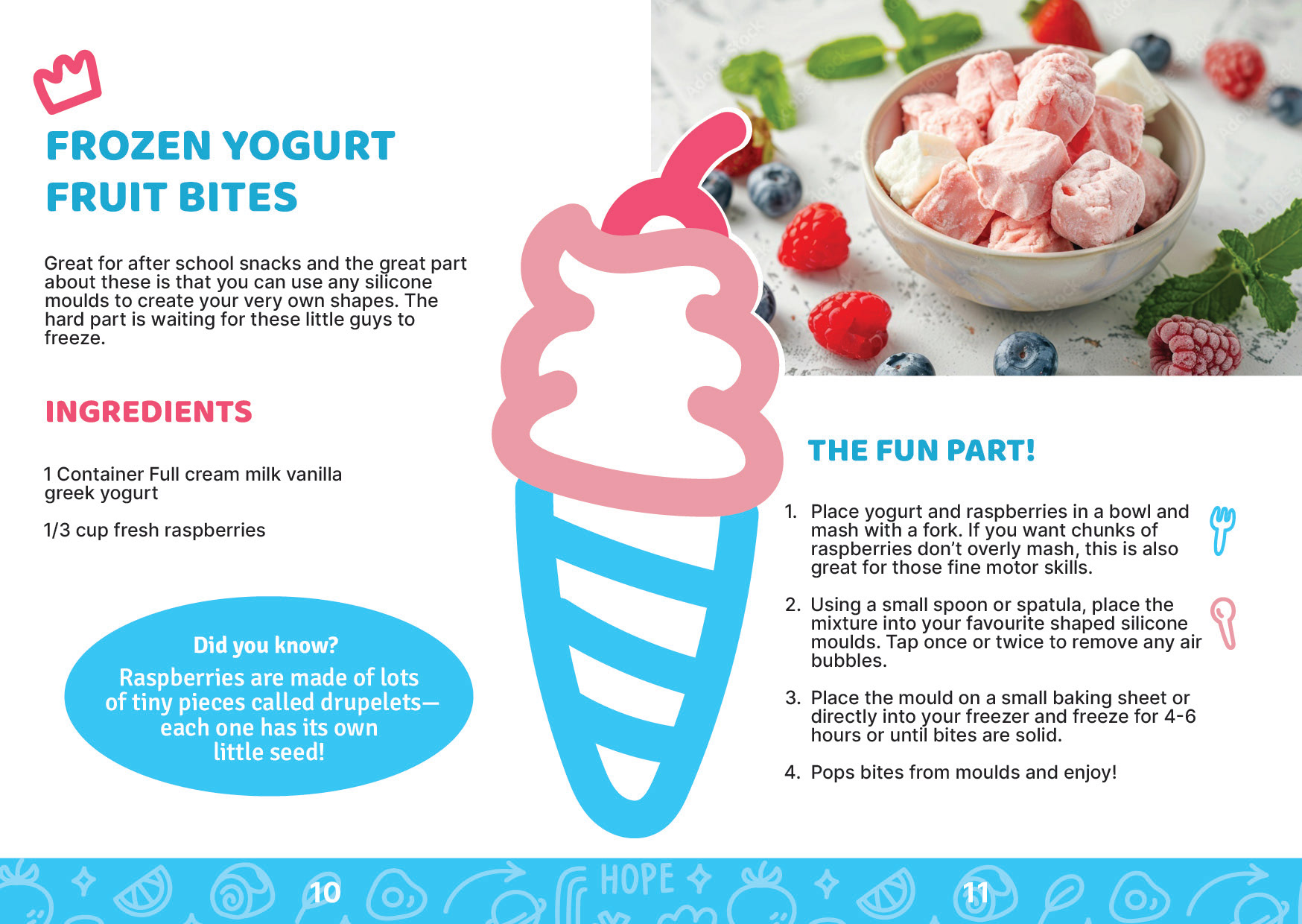 Frozen Yoghurt Fruit Bites recipe