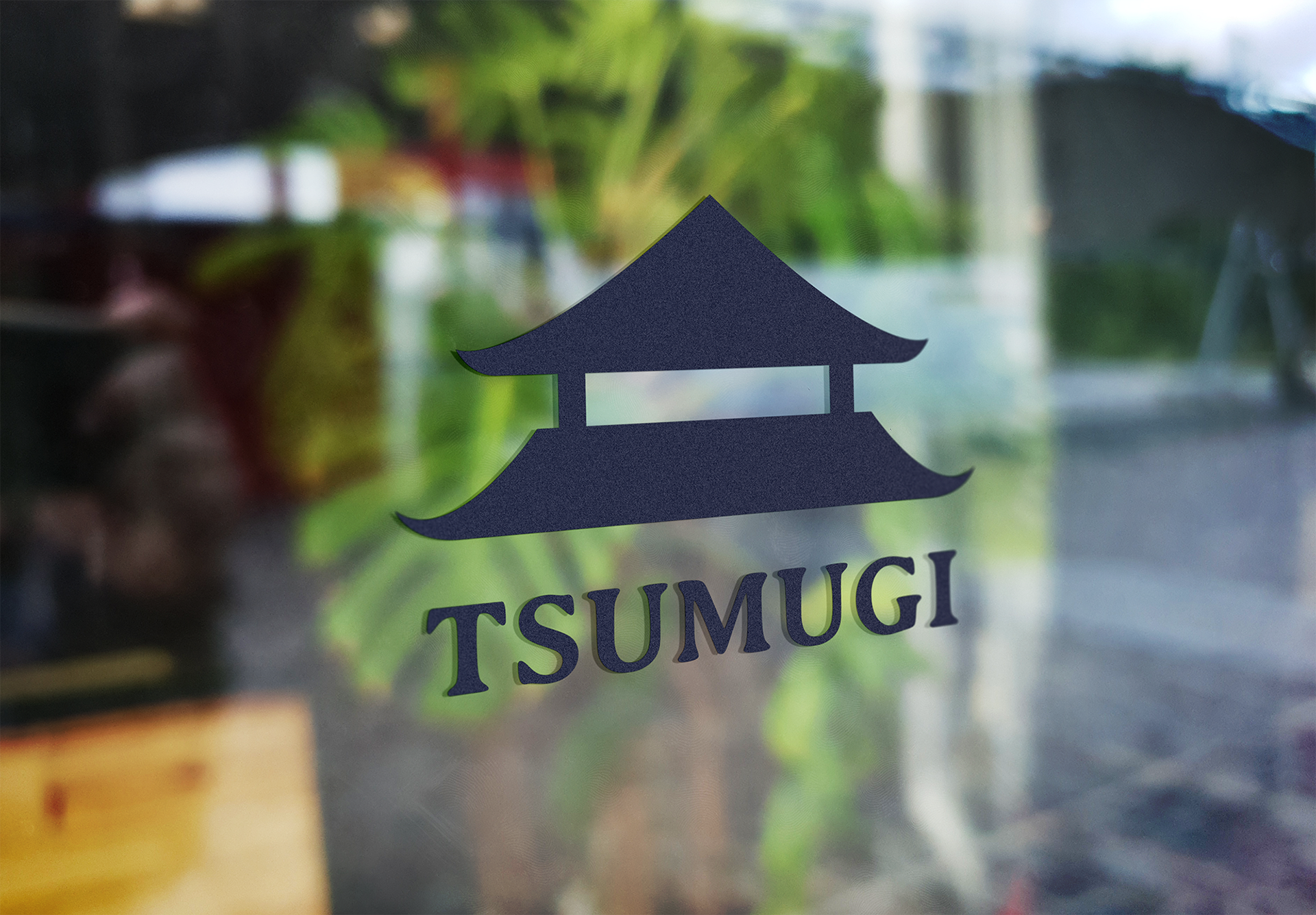 Logo on store window