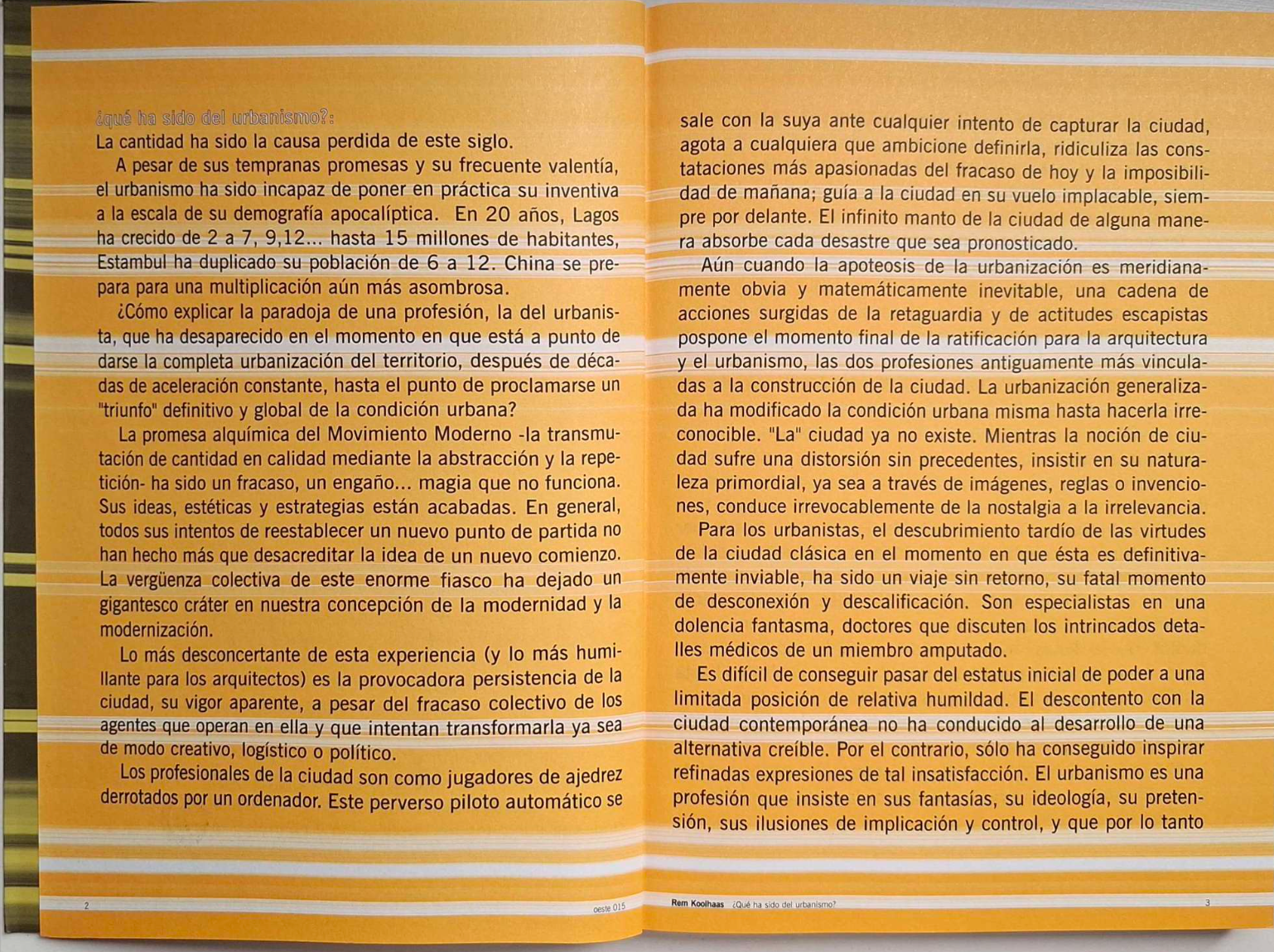 ¿qué ha sido del urbanismo?