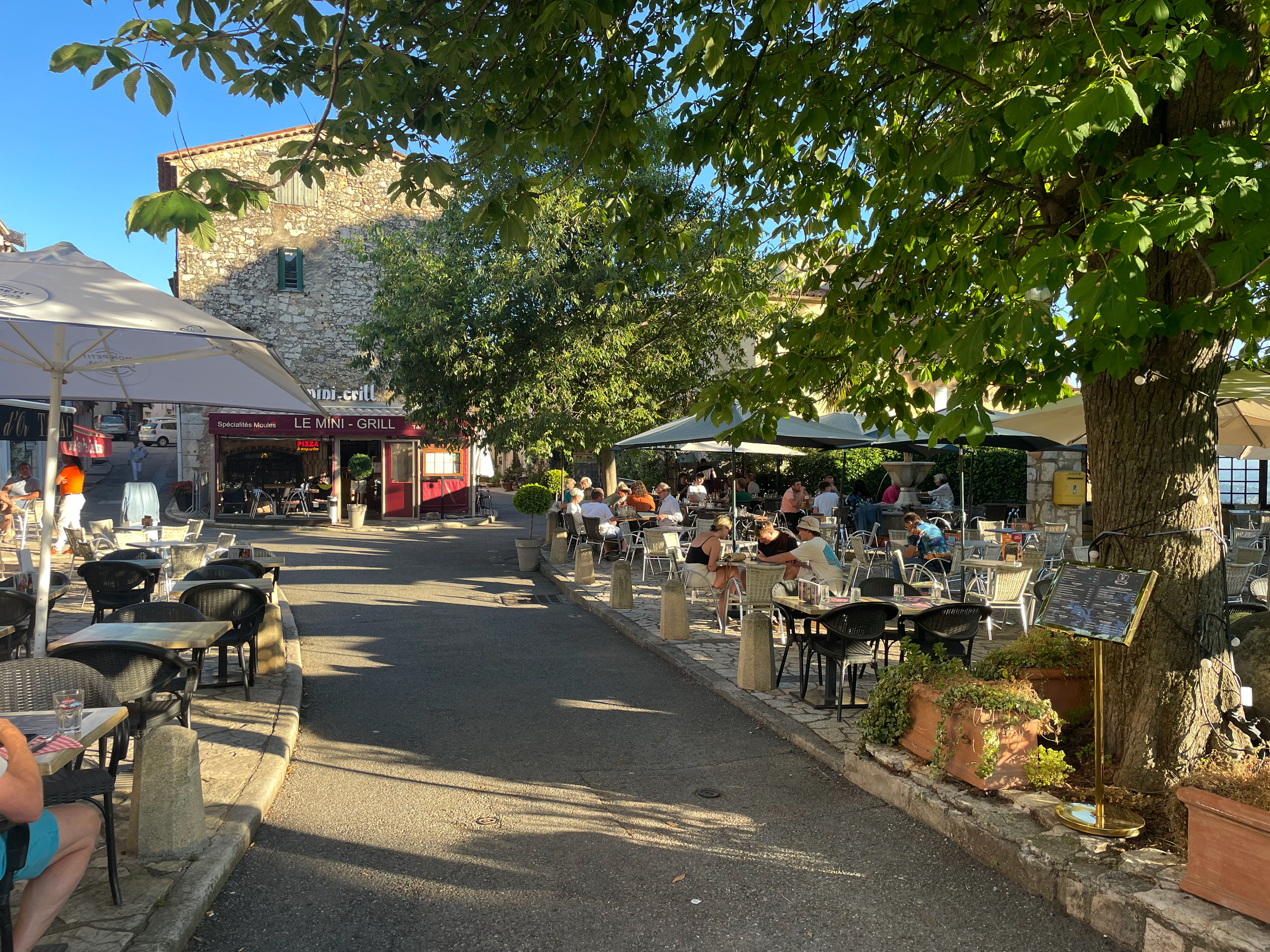 Cabris with many nice restaurants