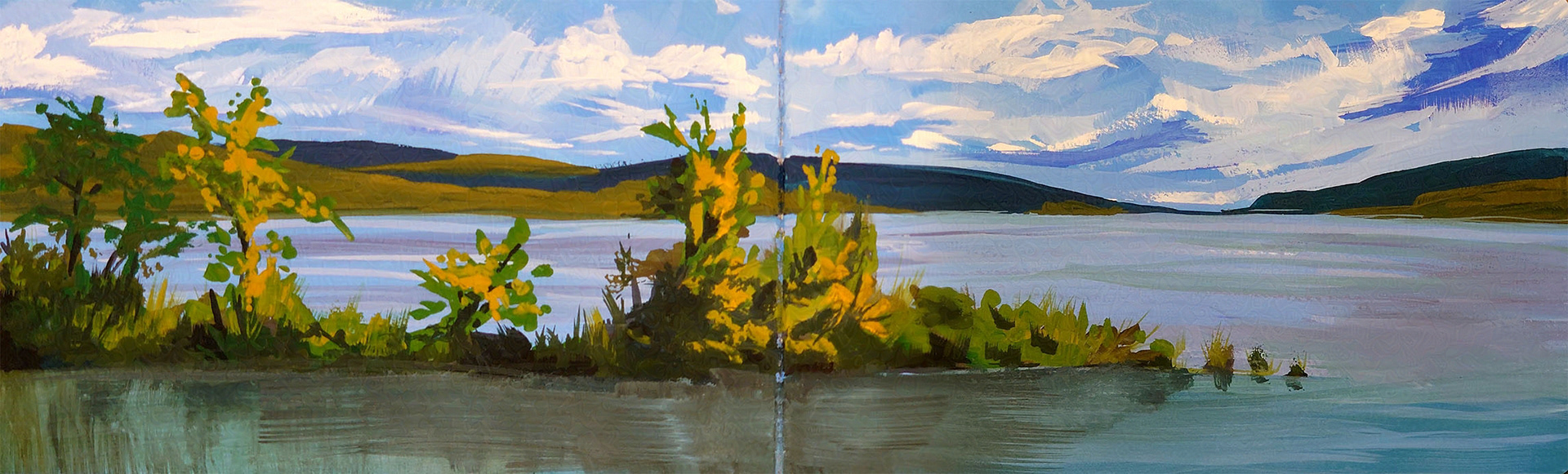 Gouache: Bald Eagle Point