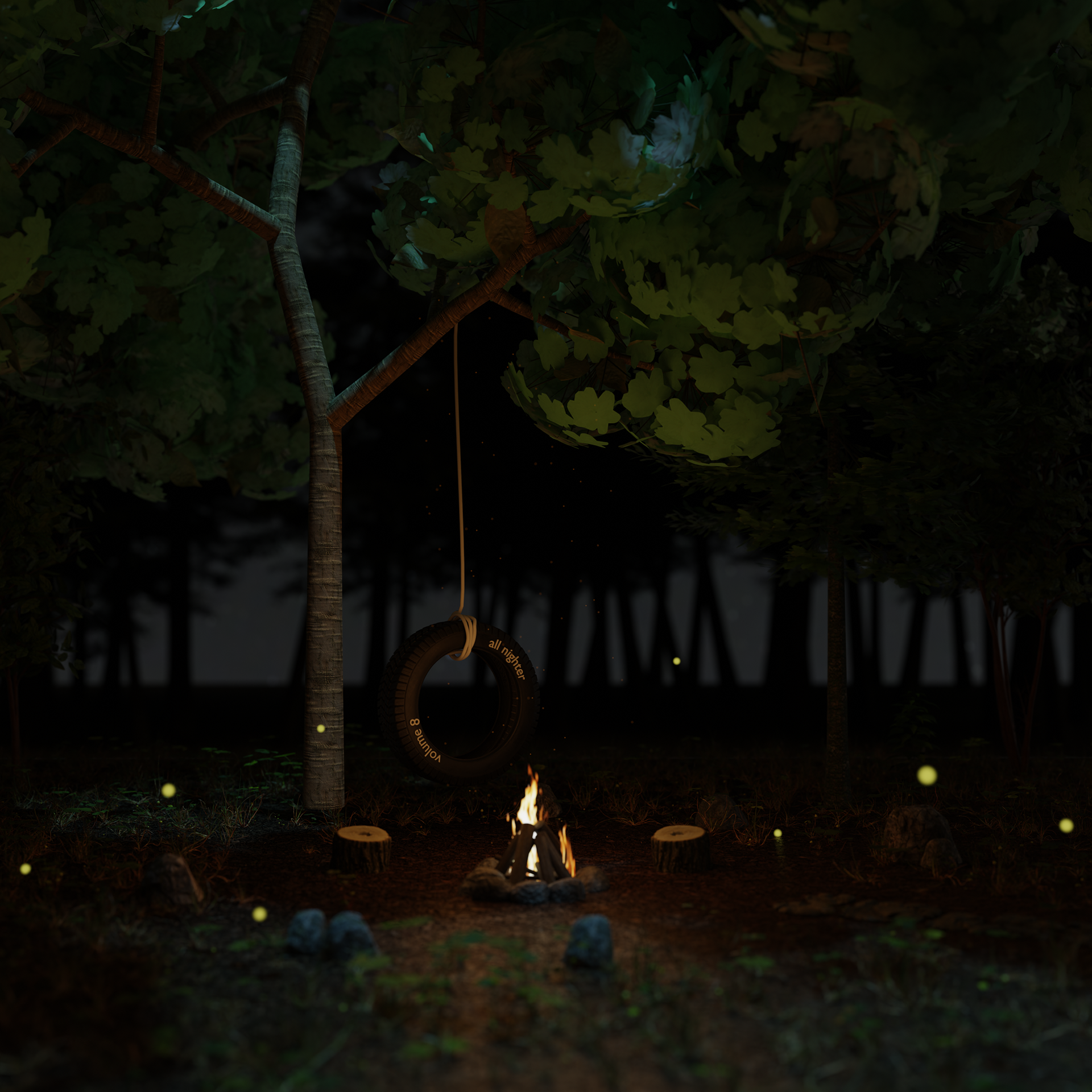 02 - still adjusting composition, especially the style of tree that best fits the scene