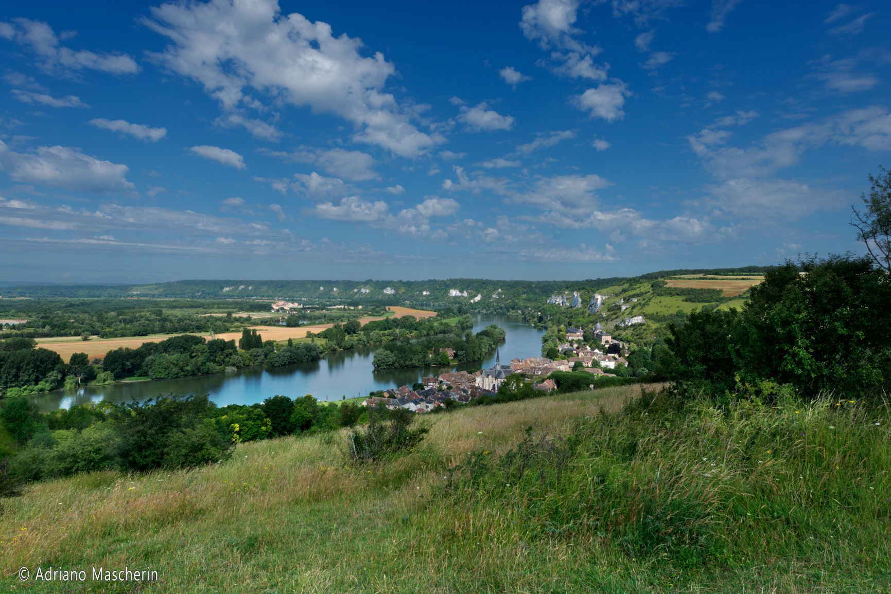 Les Andelys - la Senna e l'ile du Chateau - Senna river and the Isle of the Castle
