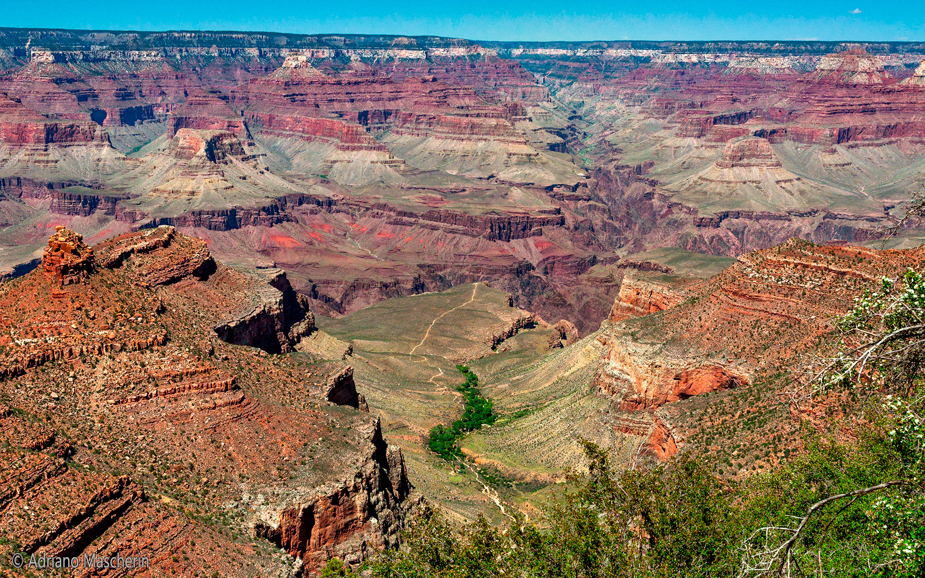 Grand canyon plateau point Bright Angel Canyon