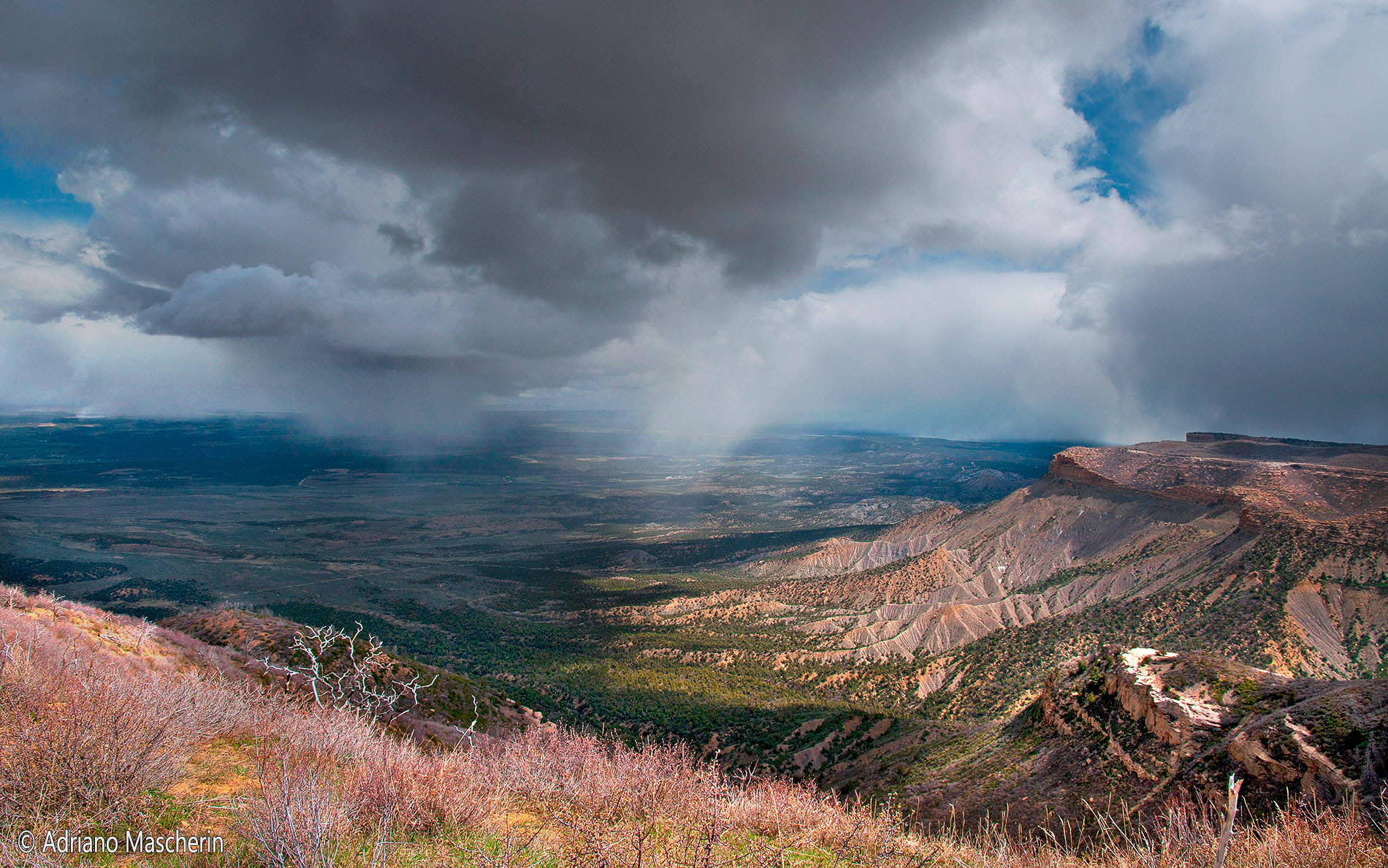 Downpour from Park Point Overlook - Mesa Verde NP