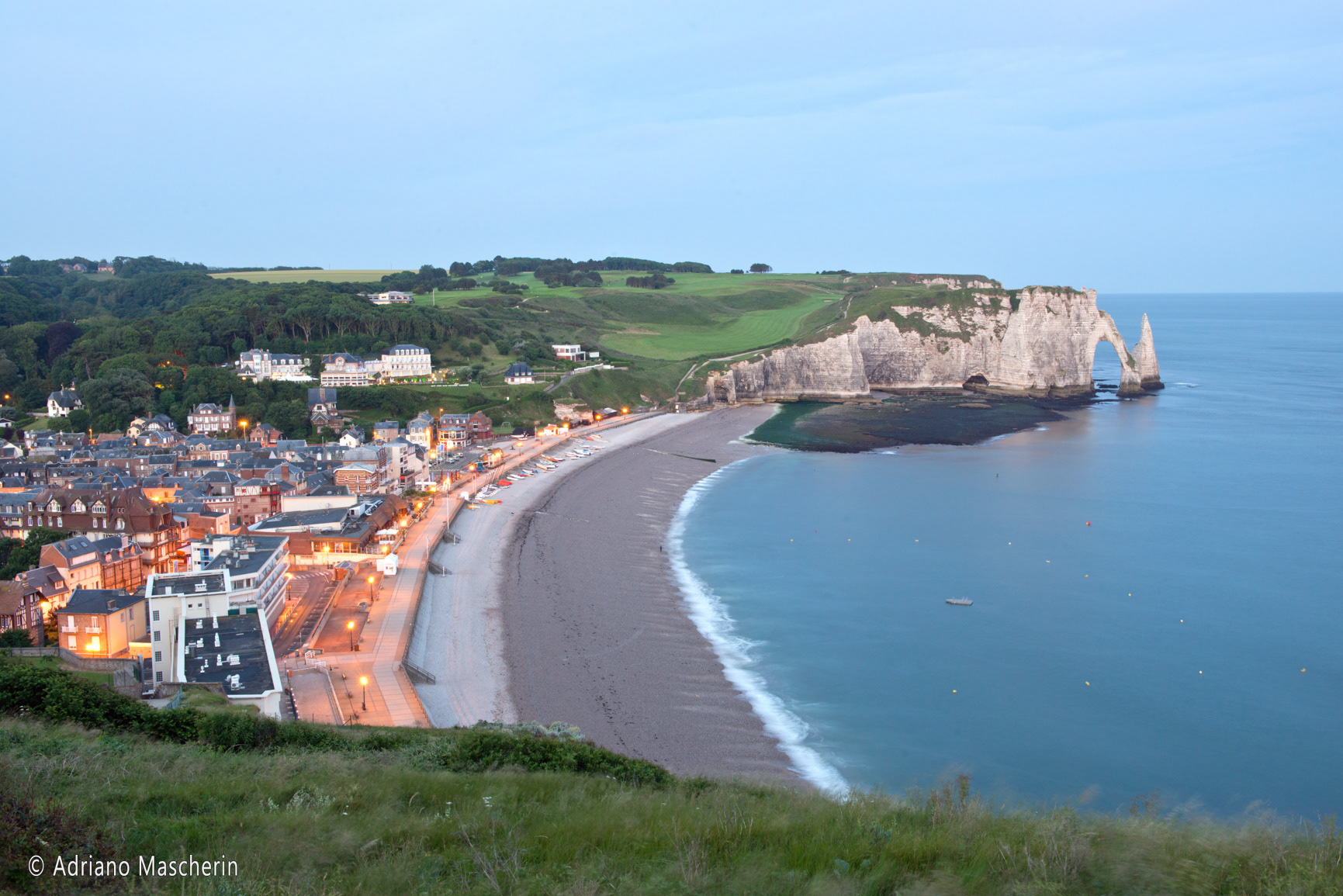 Etretat dalla falesia d'Amont