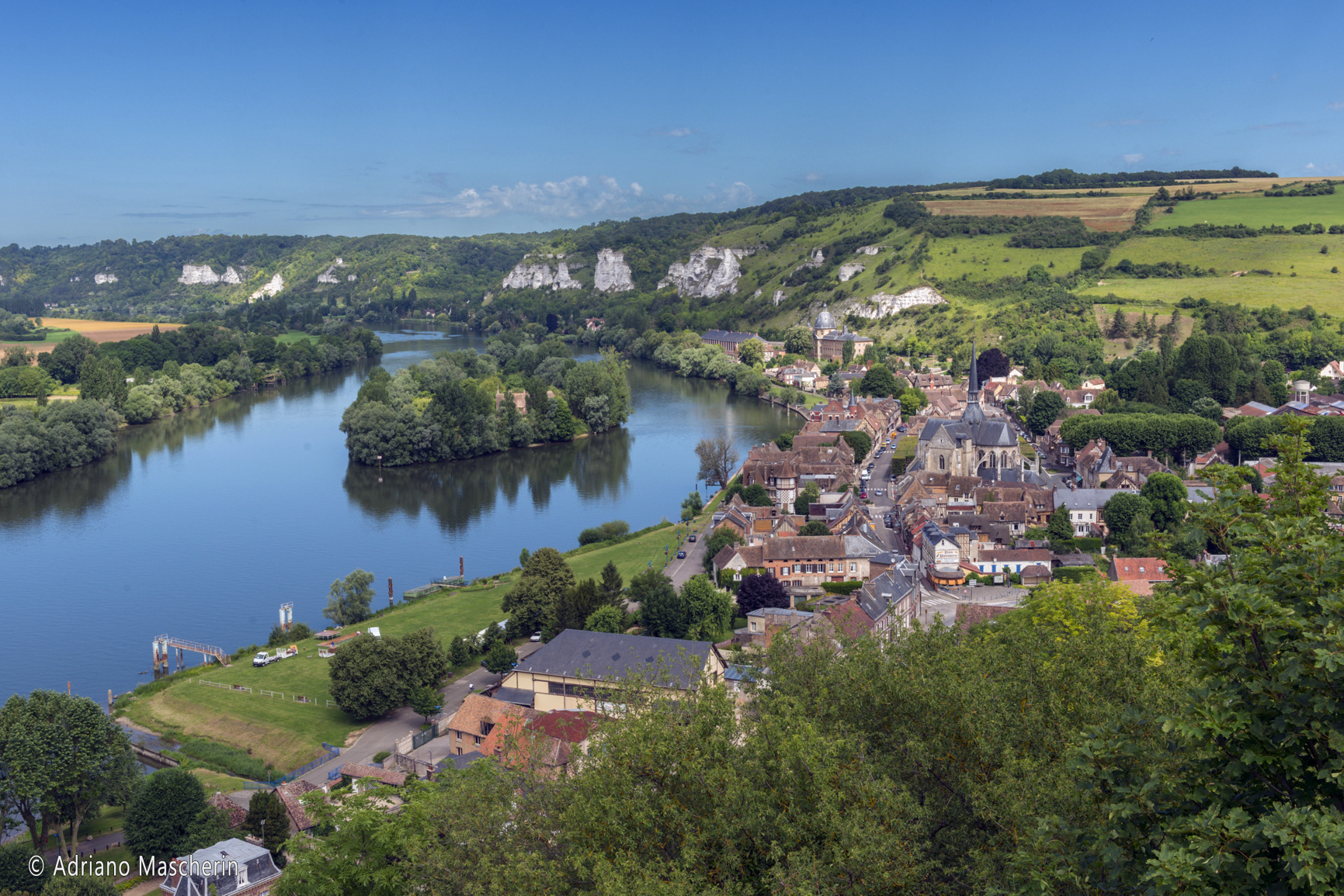 Les Andelys - la Senna e l'ile du Chateau - Senna river and the Isle of the Castle