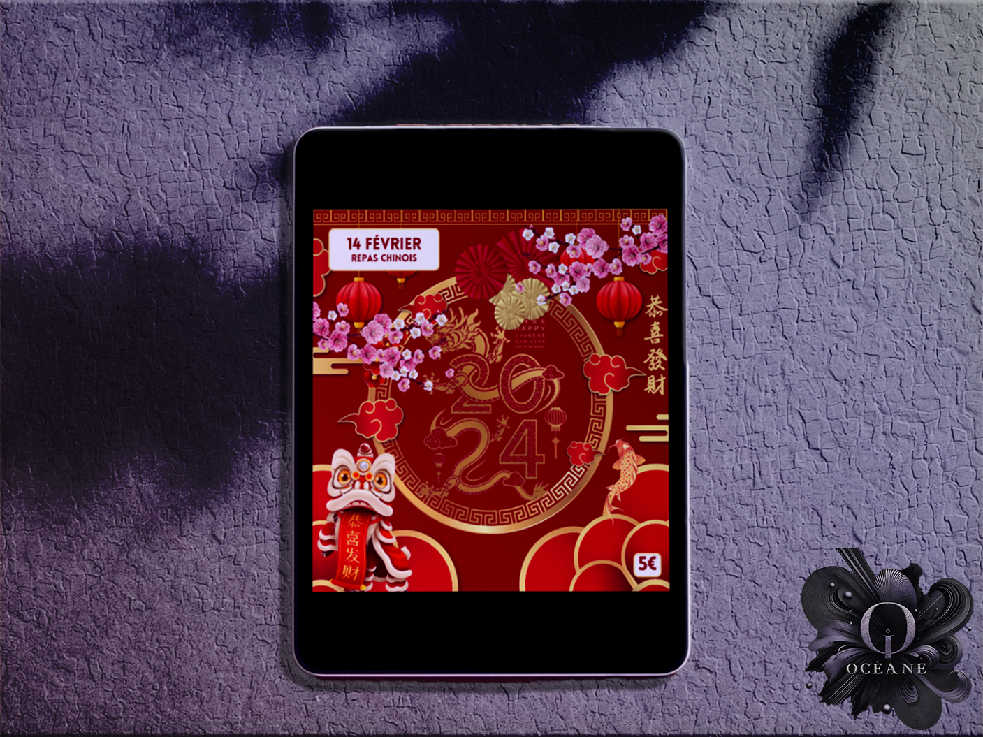 affiche menu jour de l'an chinois - association arile