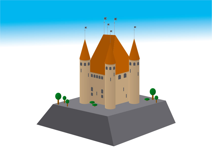 Projektarbeit Schloss in 3D