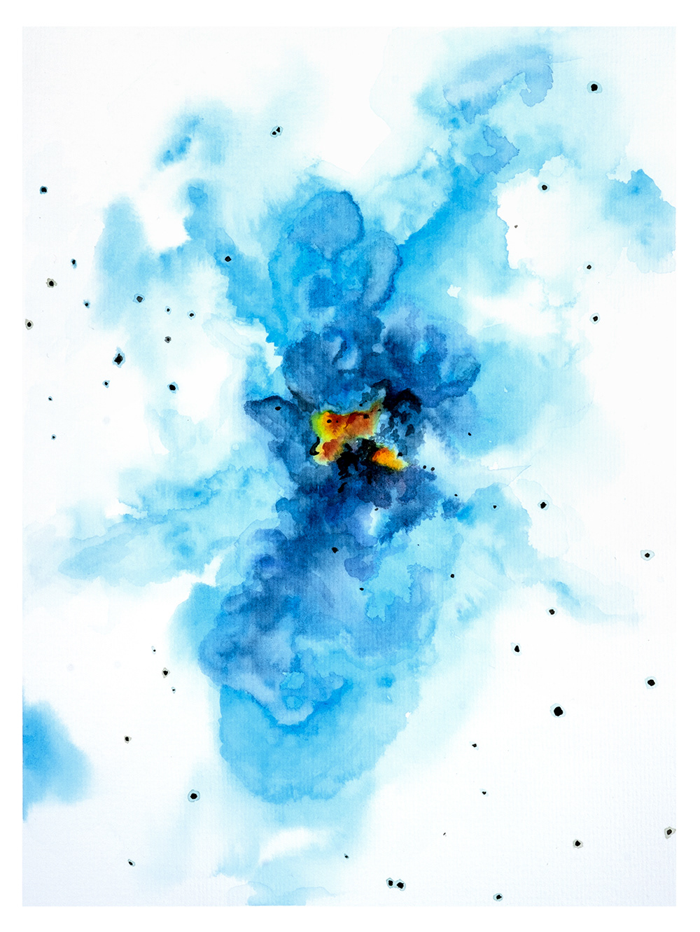 Aquarelle de la nébuleuse de la Grande Ourse