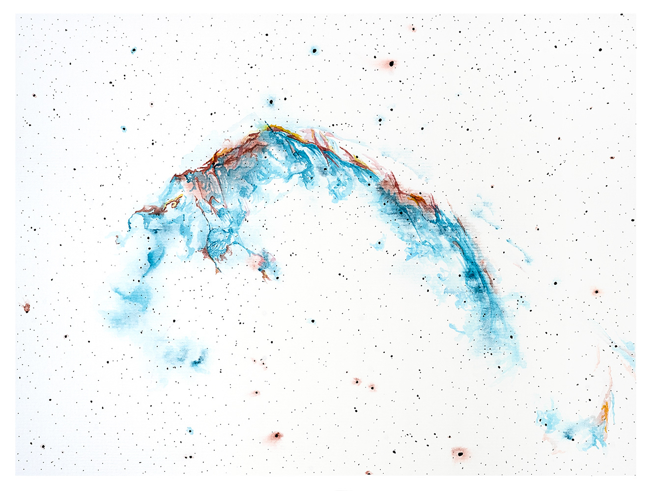 Aquarelle de la nébuleuse du Cygne