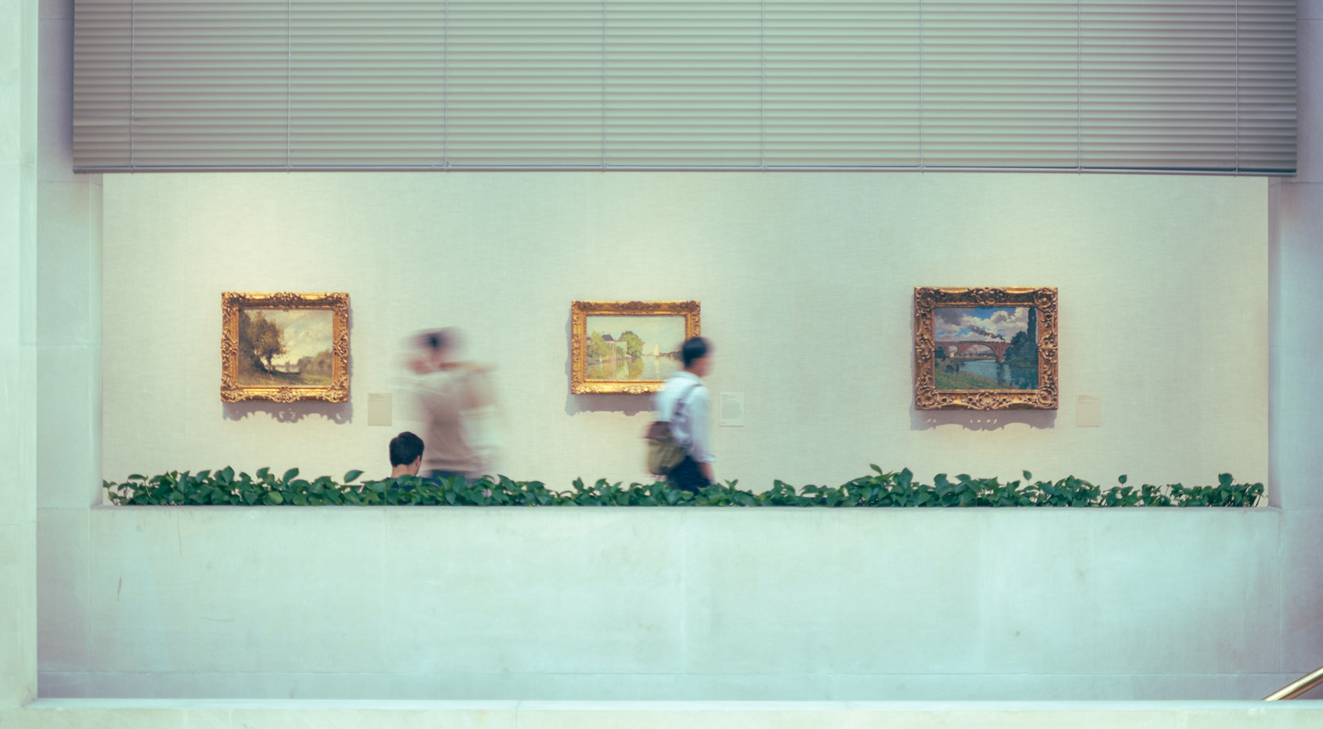 Passerbys at the Metropolitan Museum of Art in New York City peruse 19th century European art on August 18th, 2023. Because of Covid-19, visitors to the Met are down more than 50% over the last three years.