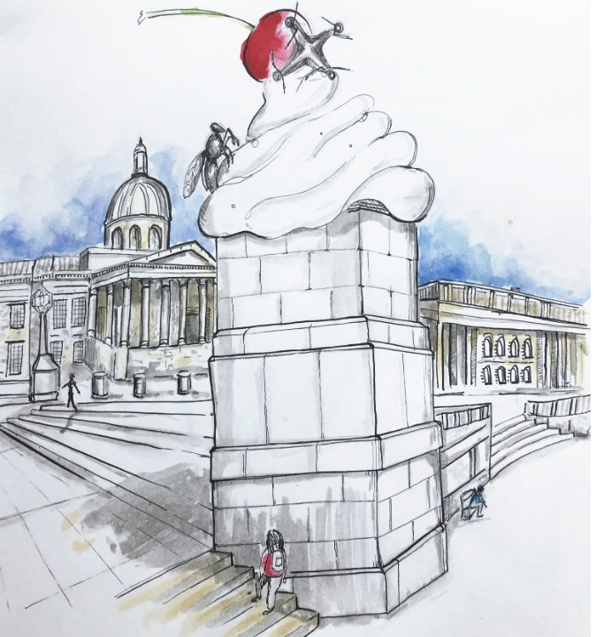 Trafalgar Square Elida Fidler Illustration