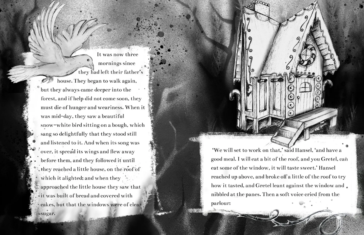 Elida Fidler Illustration Hansel and Gretel Book
