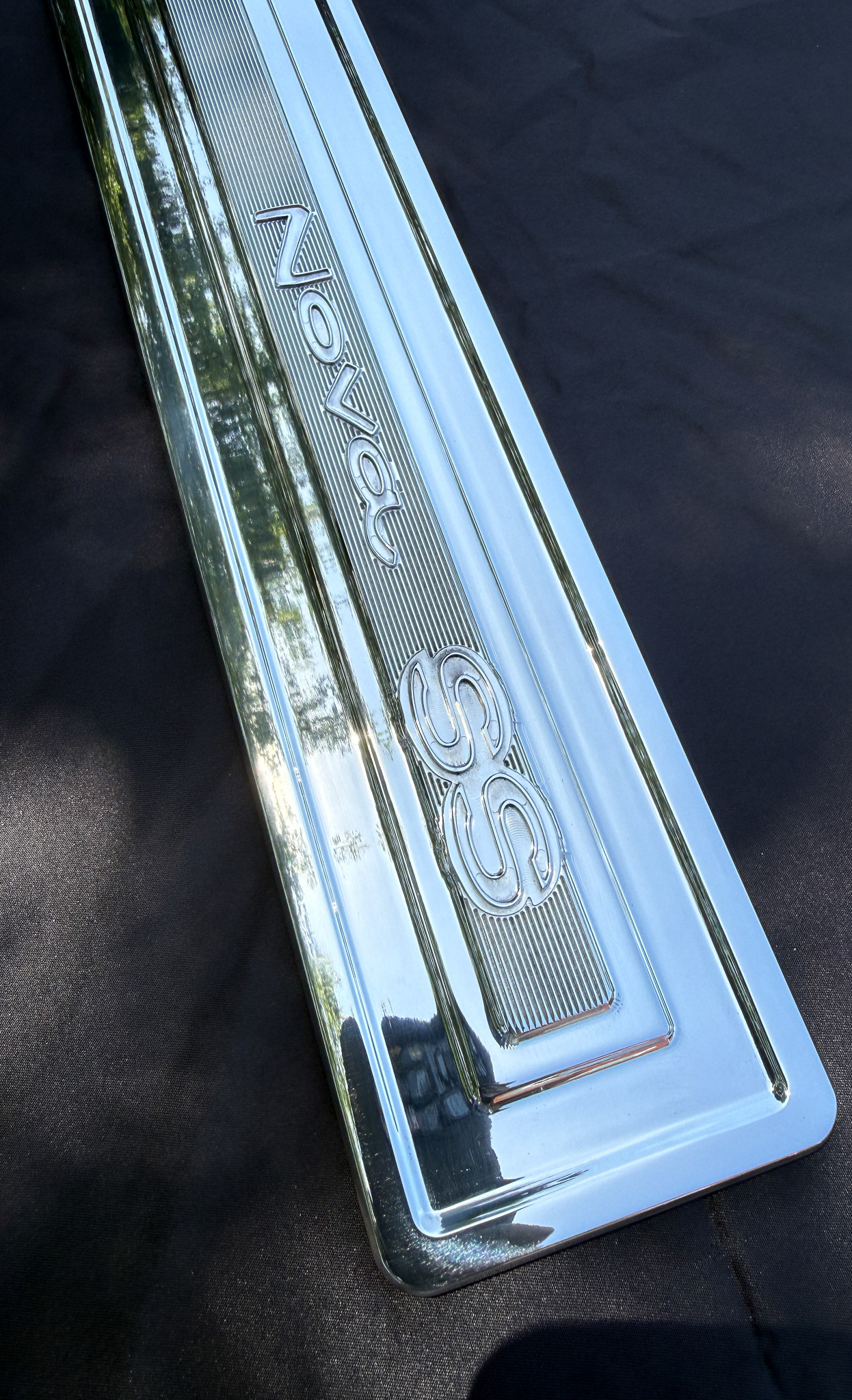 1967 nova ss trunk emblem right side