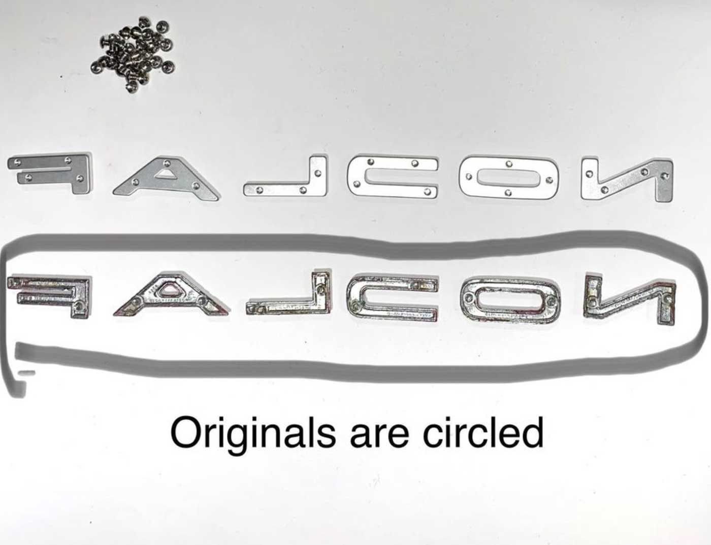 1965 ford falcon rear quarter letters