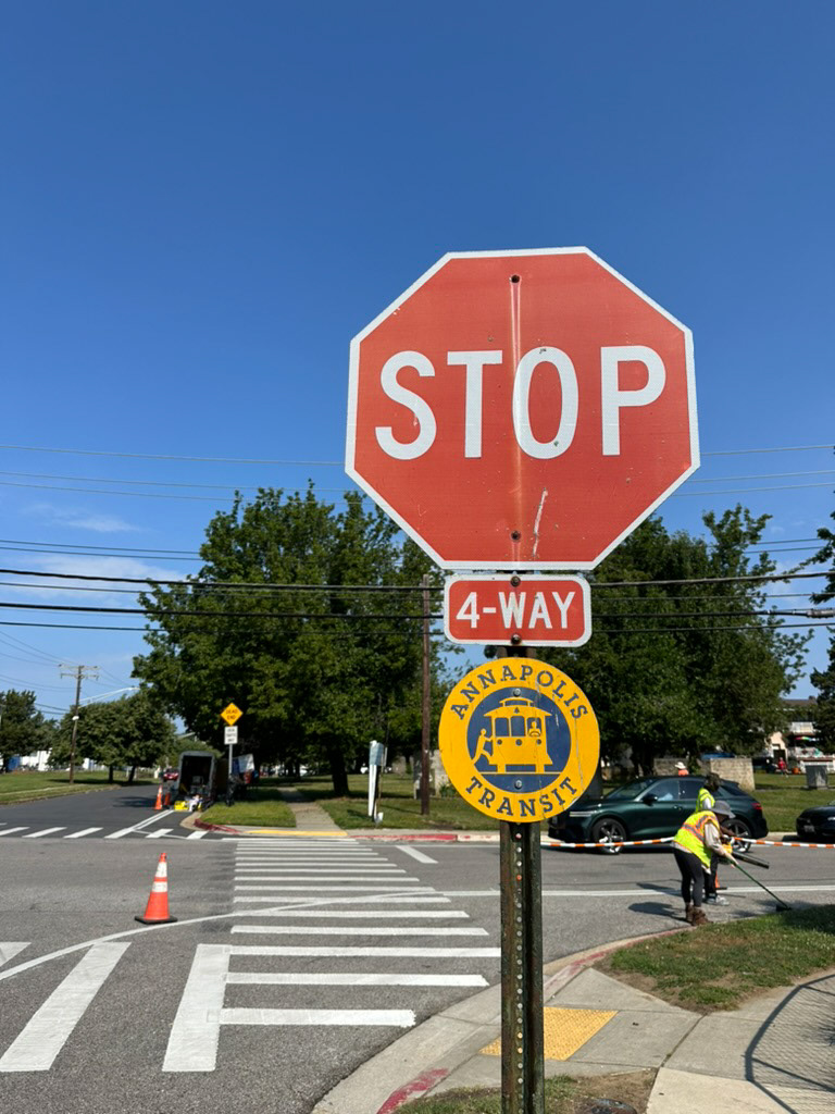 Bus stop before installation