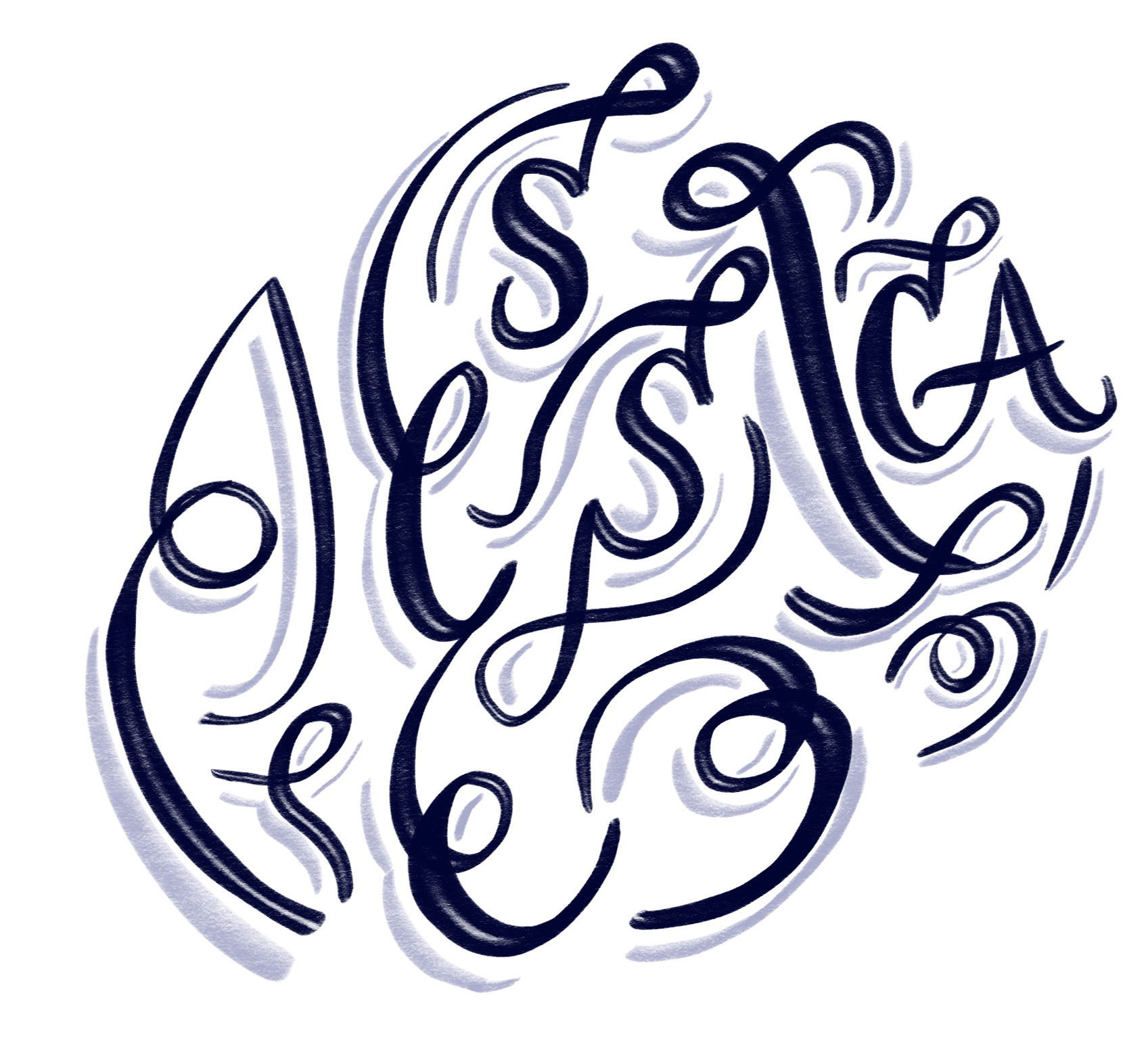 Jessica draws letters