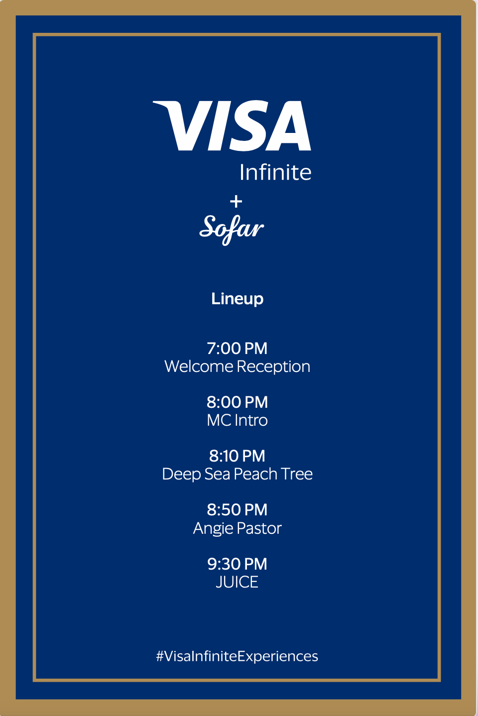 Branded Artist Lineup Cards