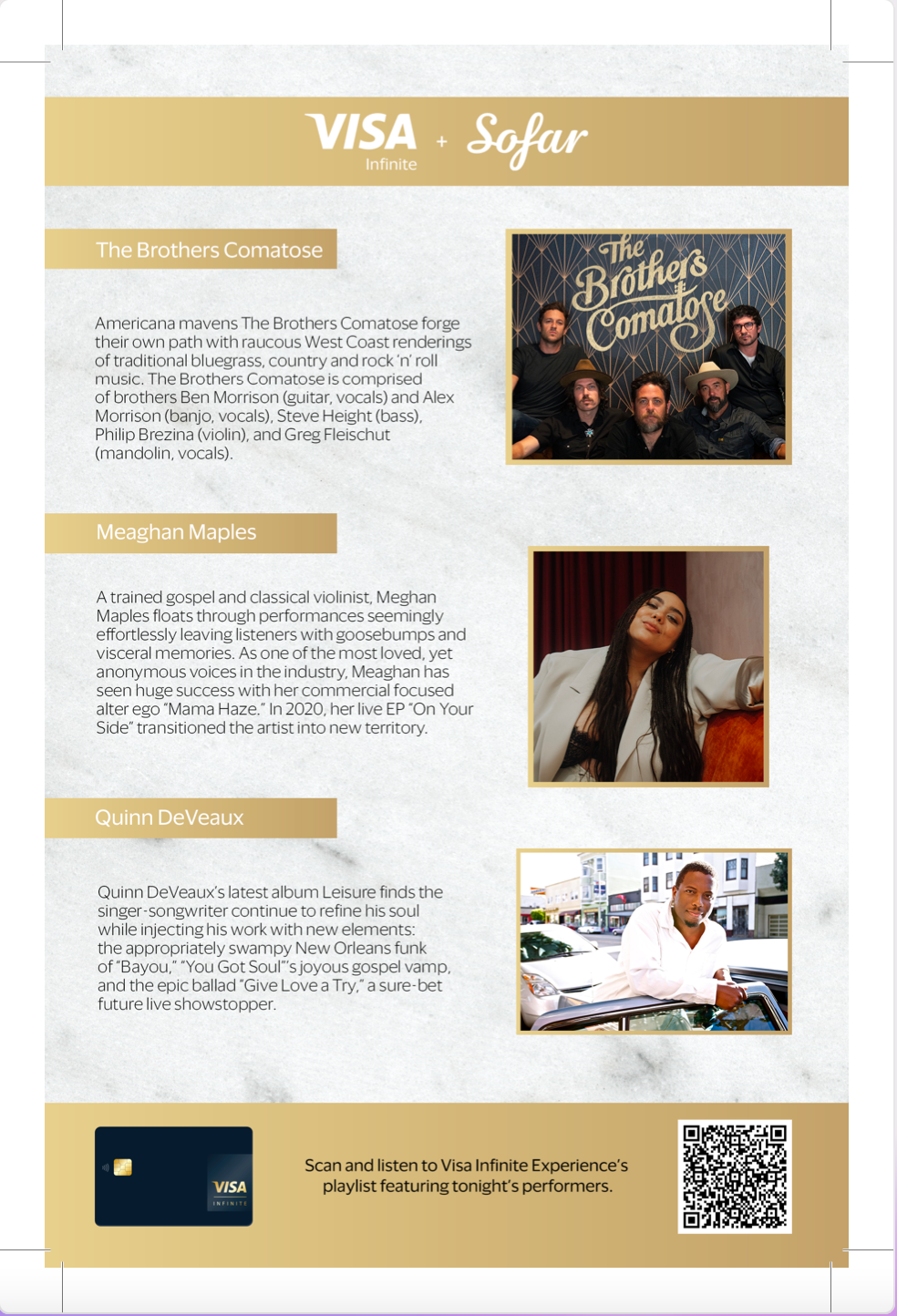 Shack 15 Performer Description