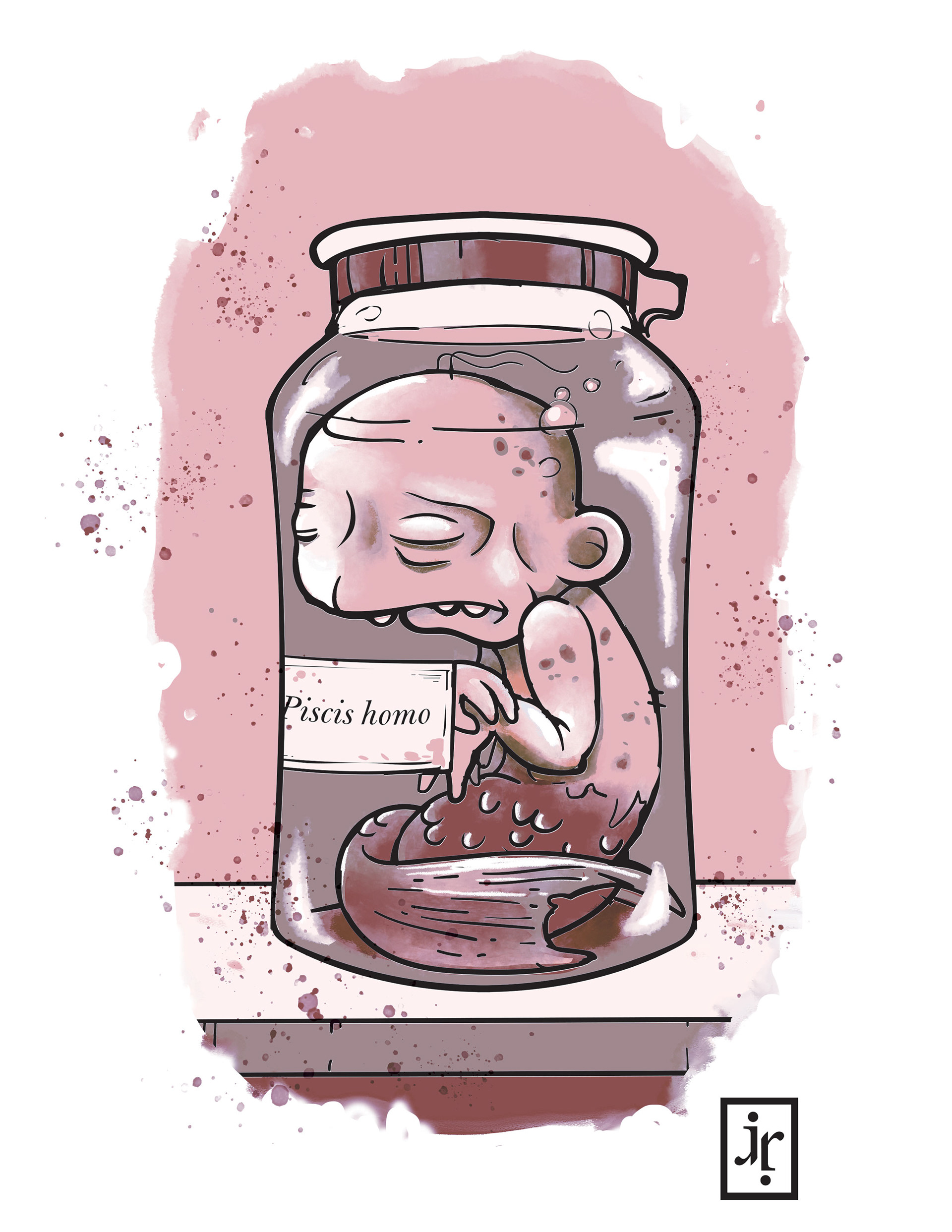 Merman in Jar (Self-portrait?!)